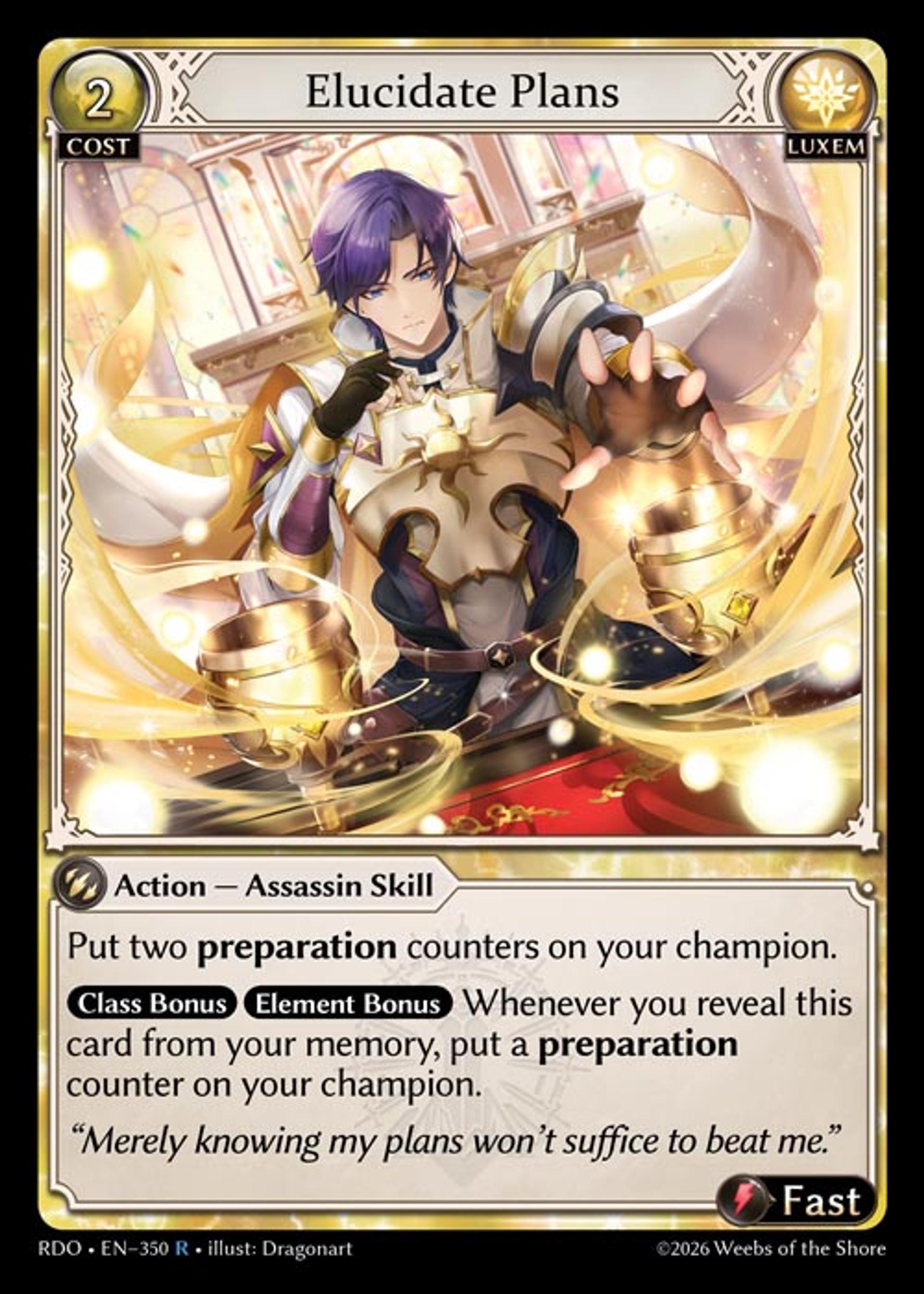 Elucidate Plans — Radiant Origins — Grand Archive TCG