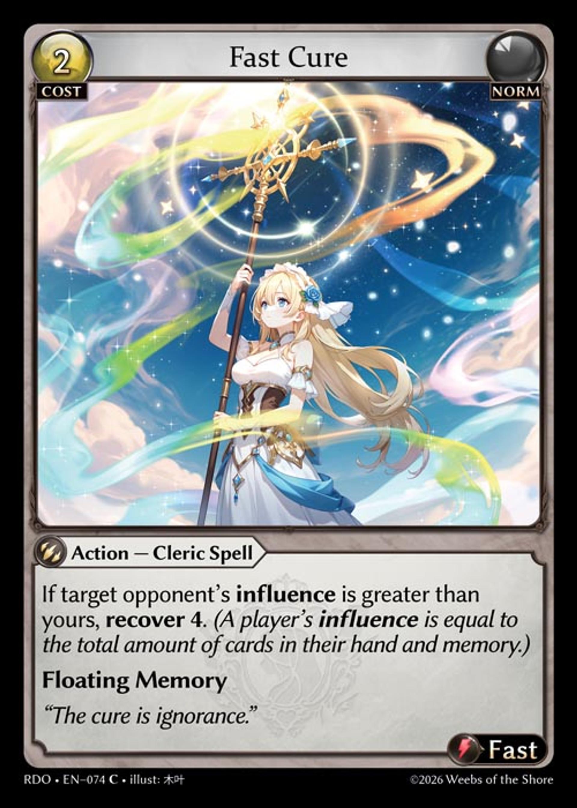 Fast Cure — Radiant Origins — Grand Archive TCG
