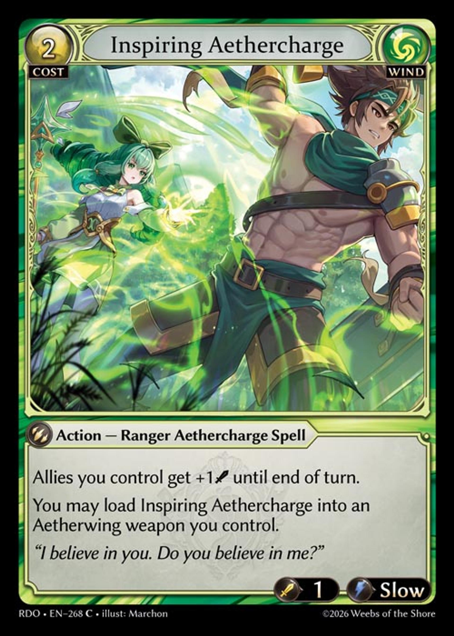 Inspiring Aethercharge — Radiant Origins — Grand Archive TCG