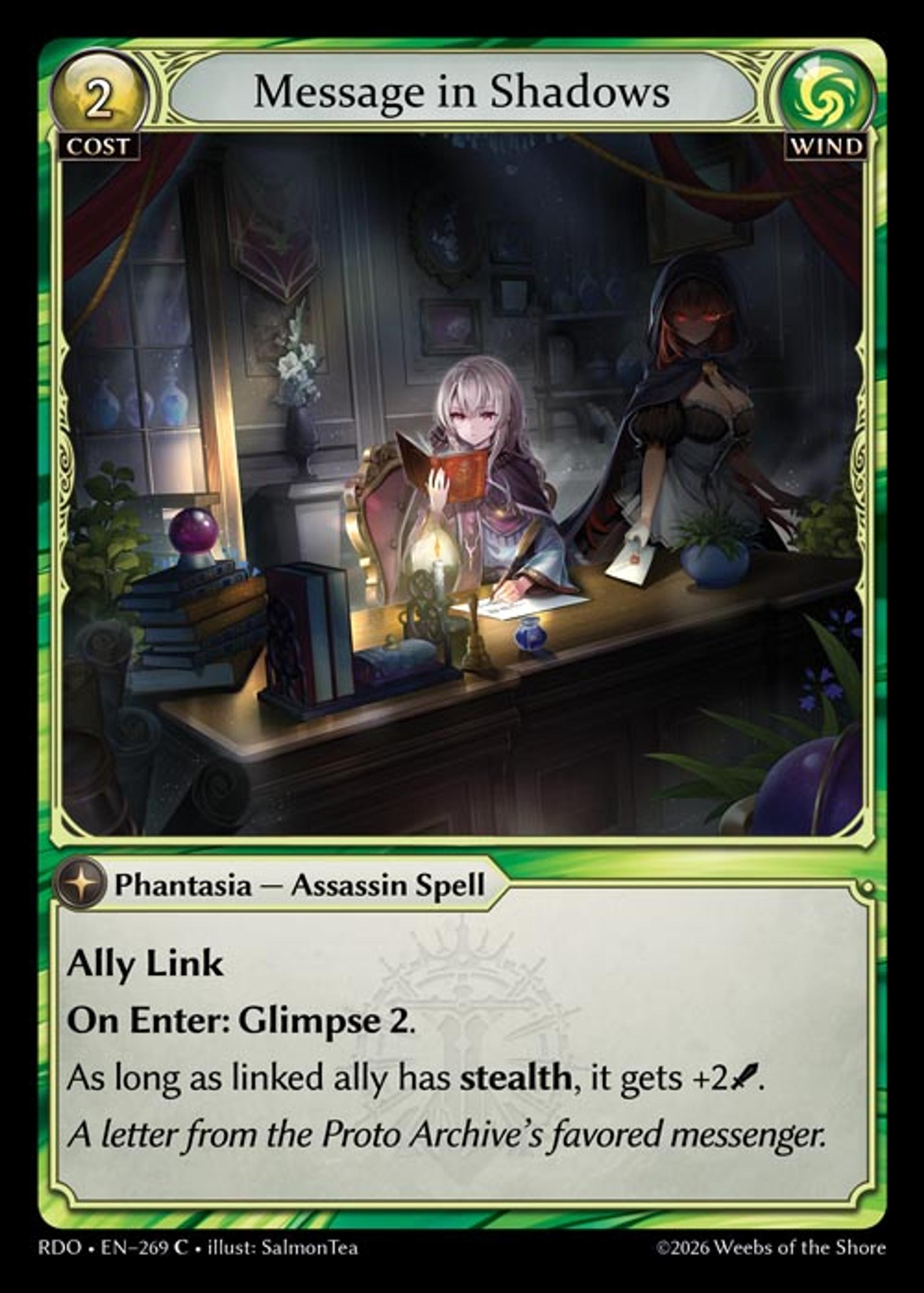 Message in Shadows — Radiant Origins — Grand Archive TCG
