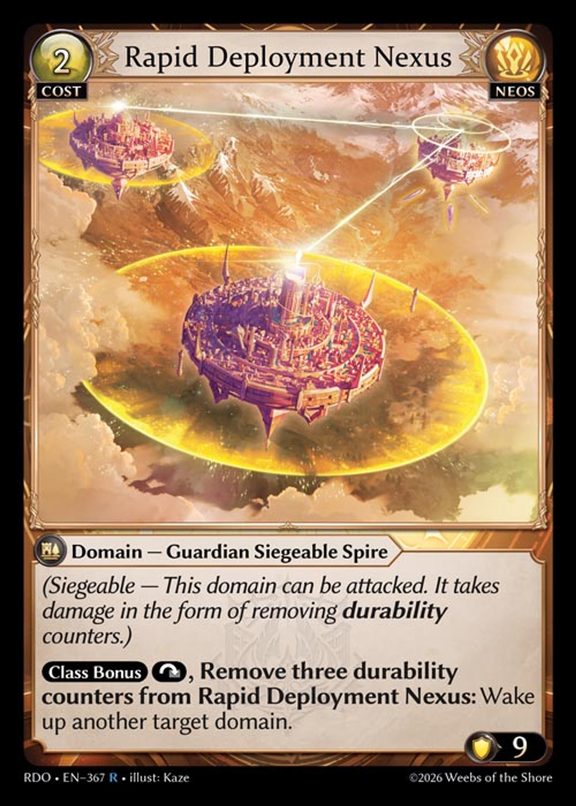 Rapid Deployment Nexus — Radiant Origins — Grand Archive TCG