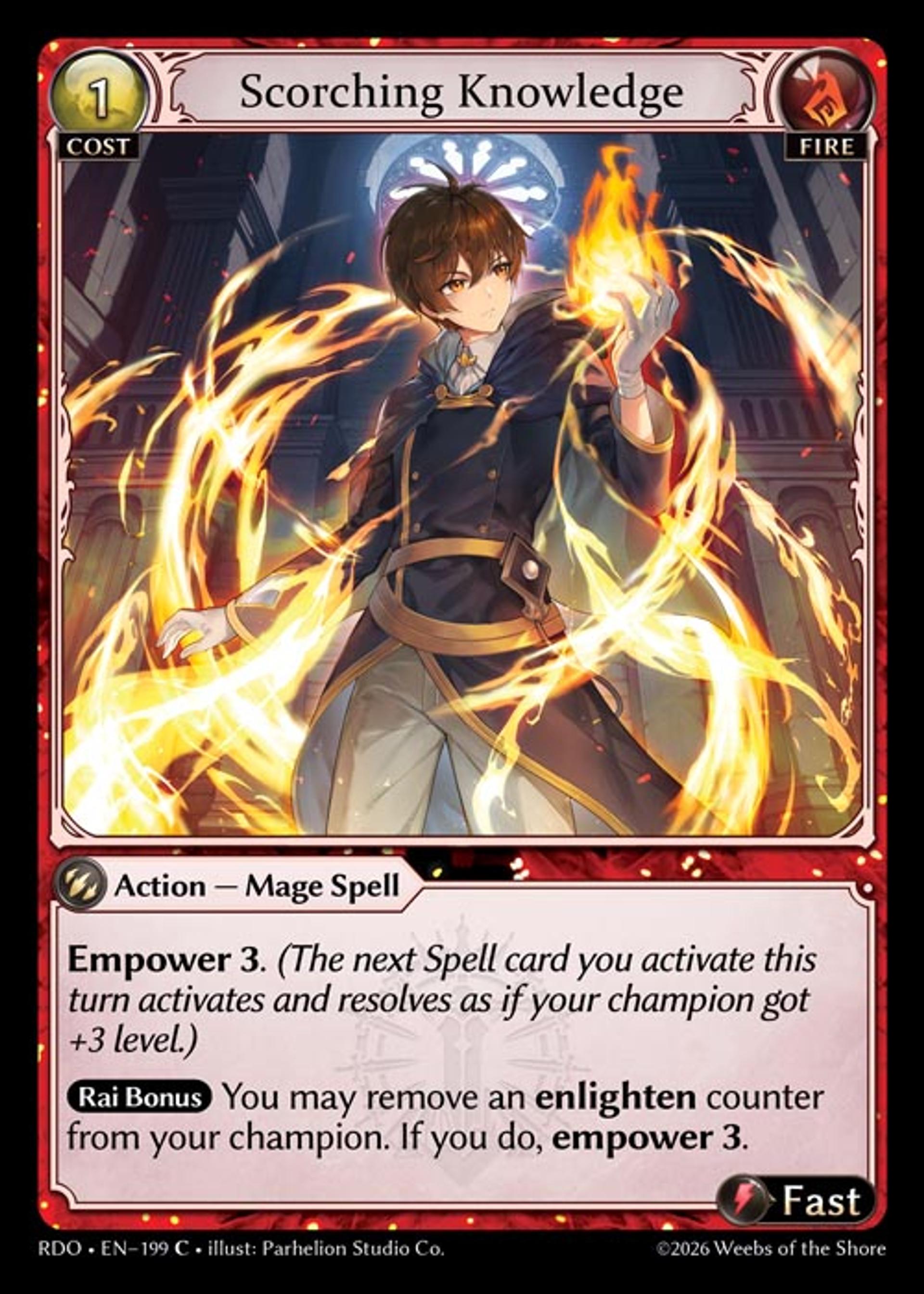 Scorching Knowledge — Radiant Origins — Grand Archive TCG