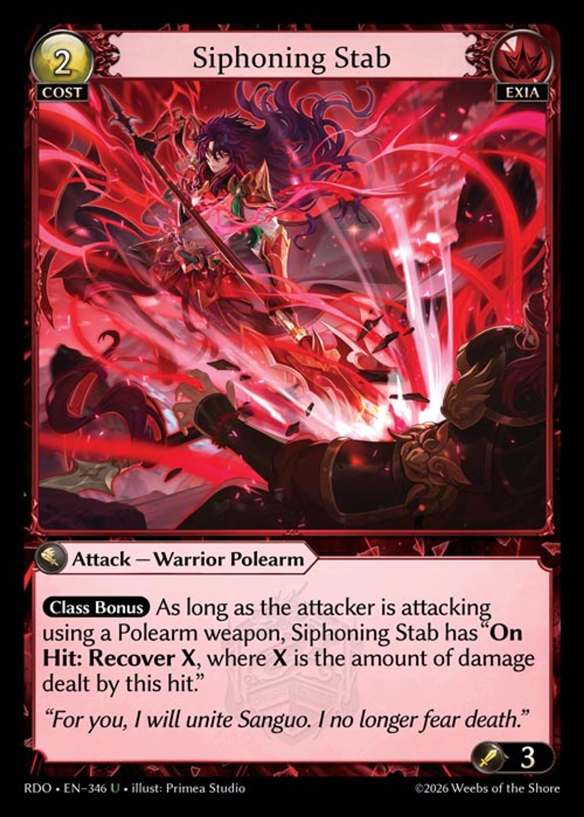 Siphoning Stab — Radiant Origins — Grand Archive