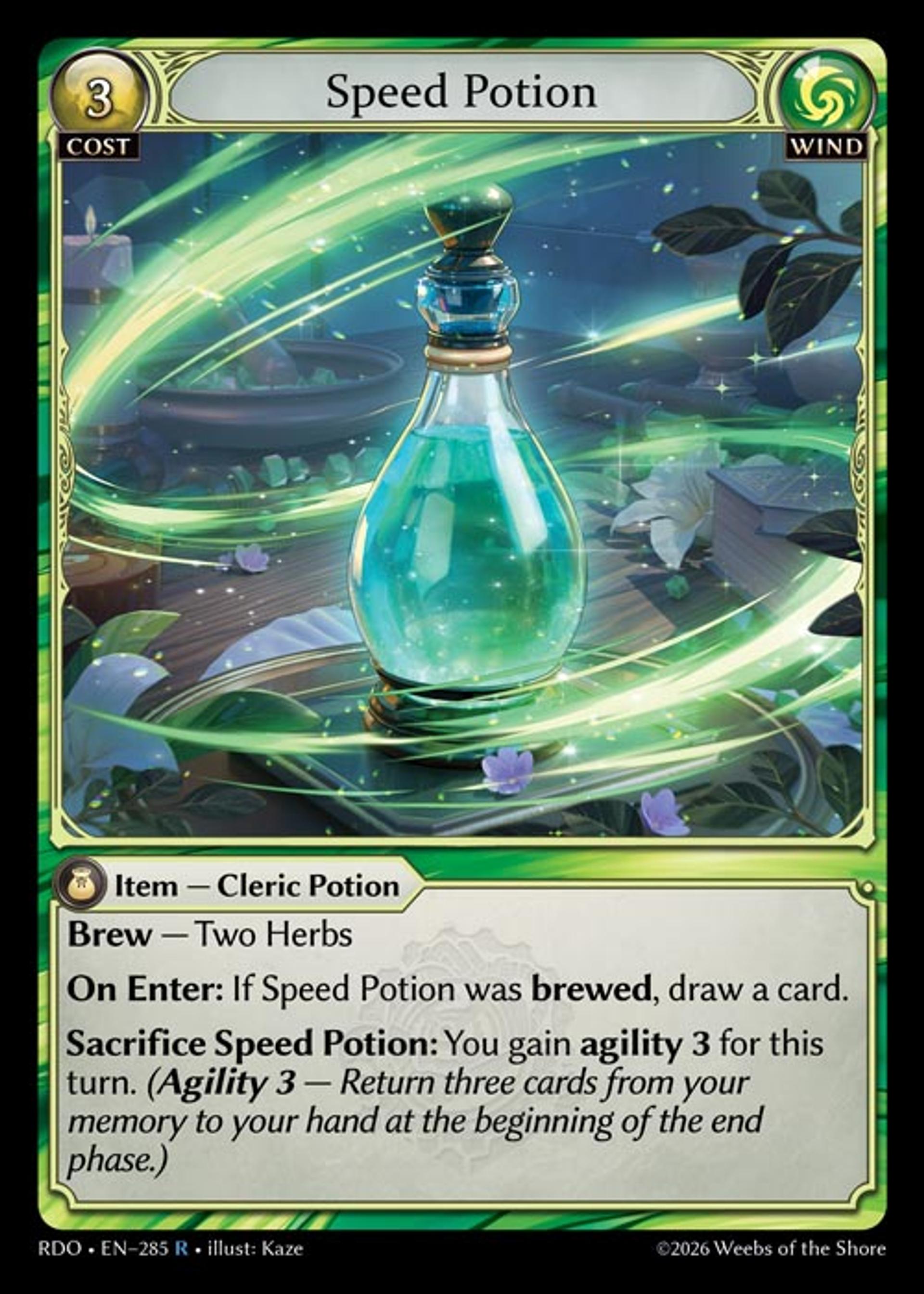 Speed Potion — Radiant Origins — Grand Archive