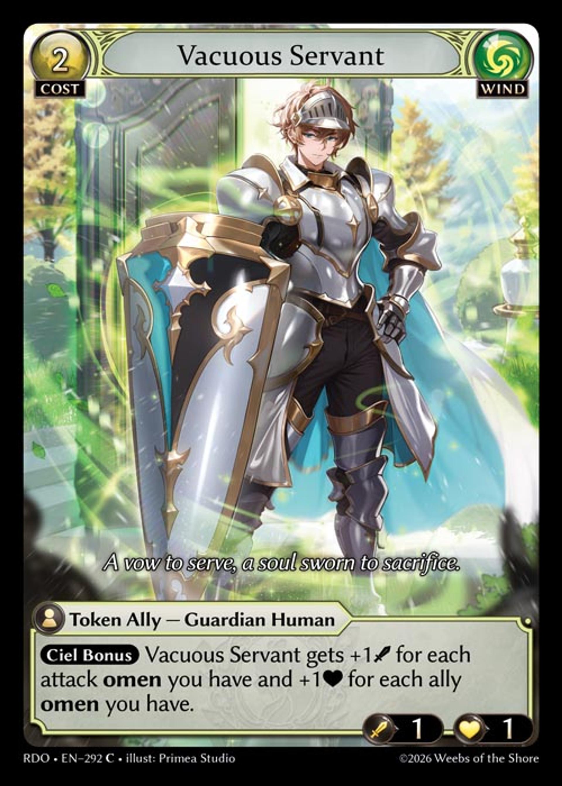 Vacuous Servant — Radiant Origins — Grand Archive TCG