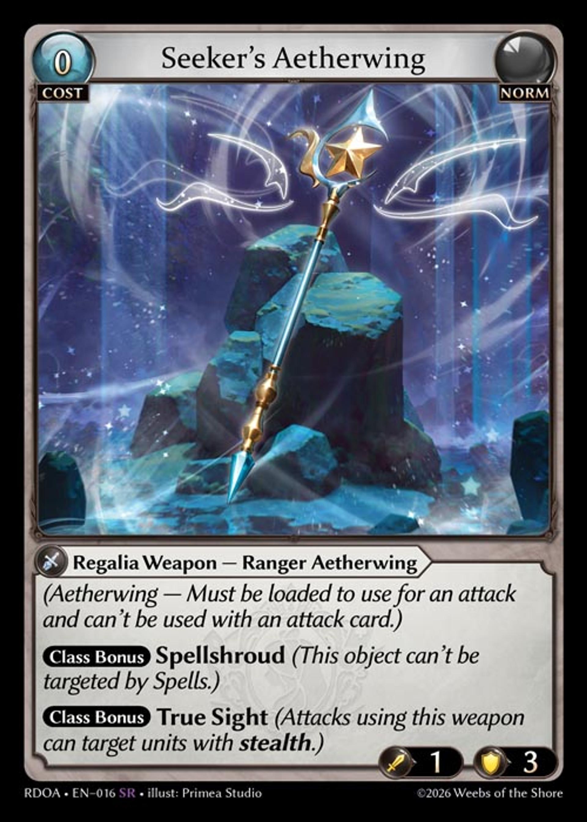 Seeker's Aetherwing — Radiant Origins: Armaments — Grand Archive TCG