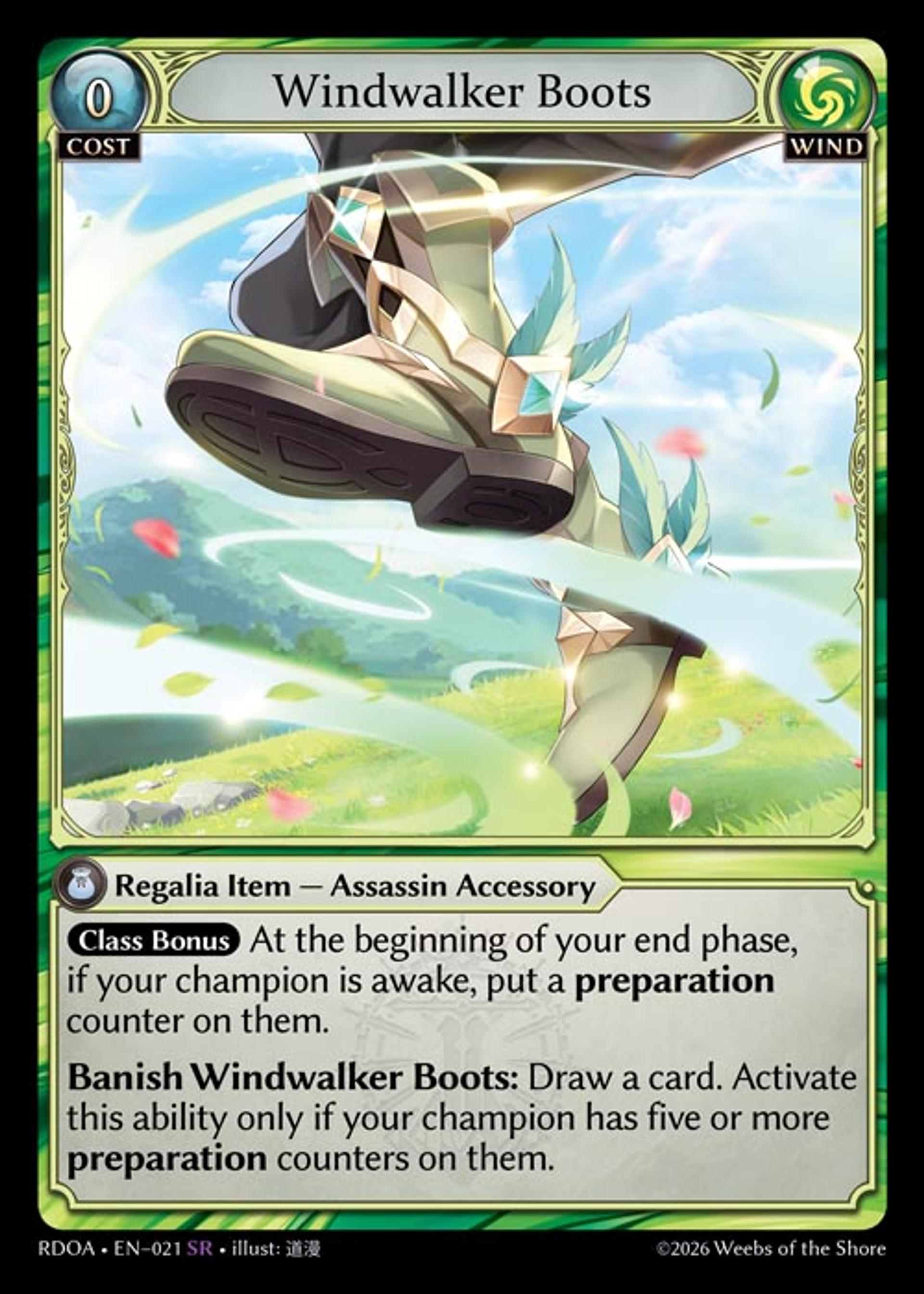 Windwalker Boots — Radiant Origins: Armaments — Grand Archive TCG