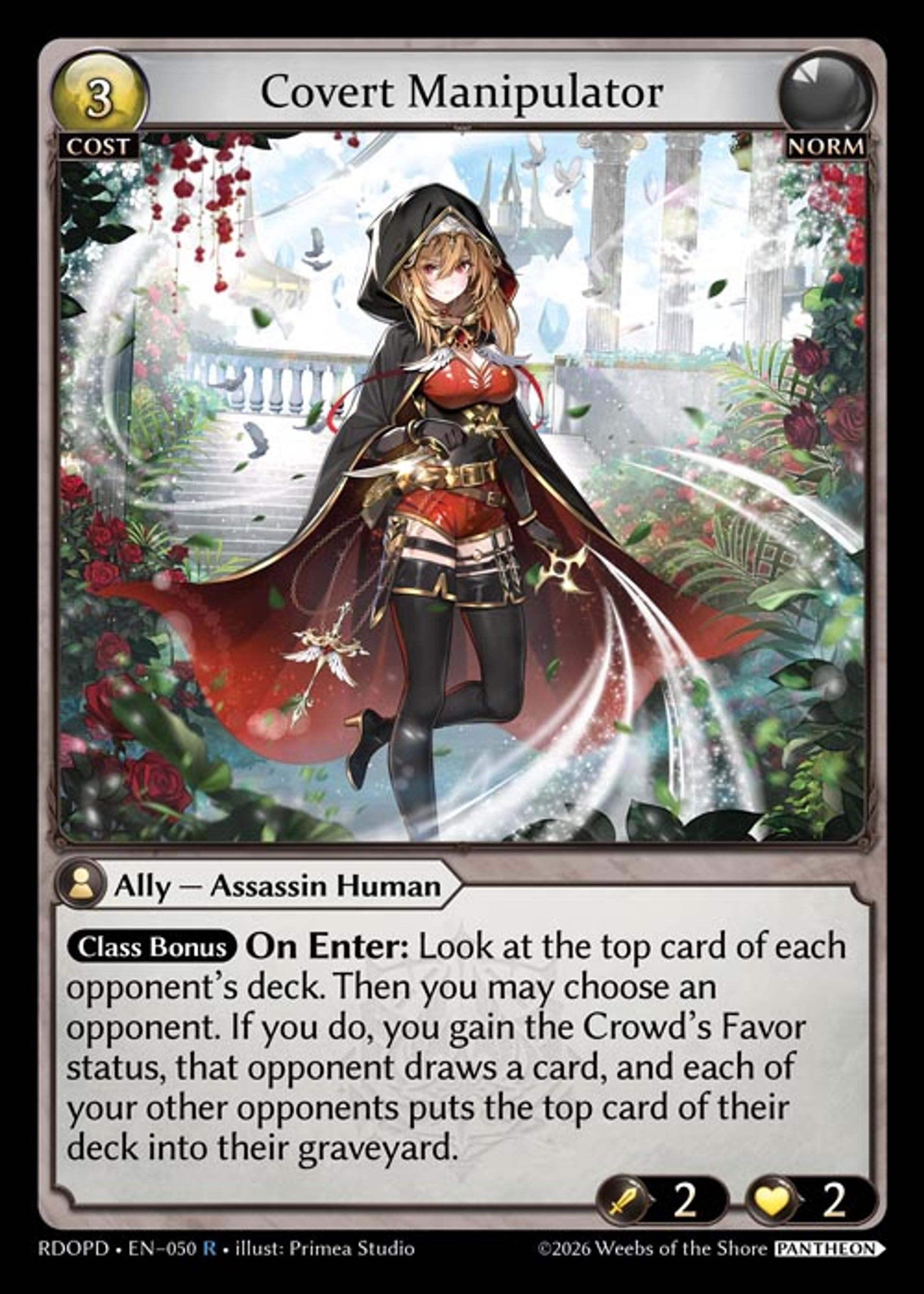 Covert Manipulator — Radiant Origins Pantheon Decks — Grand Archive TCG