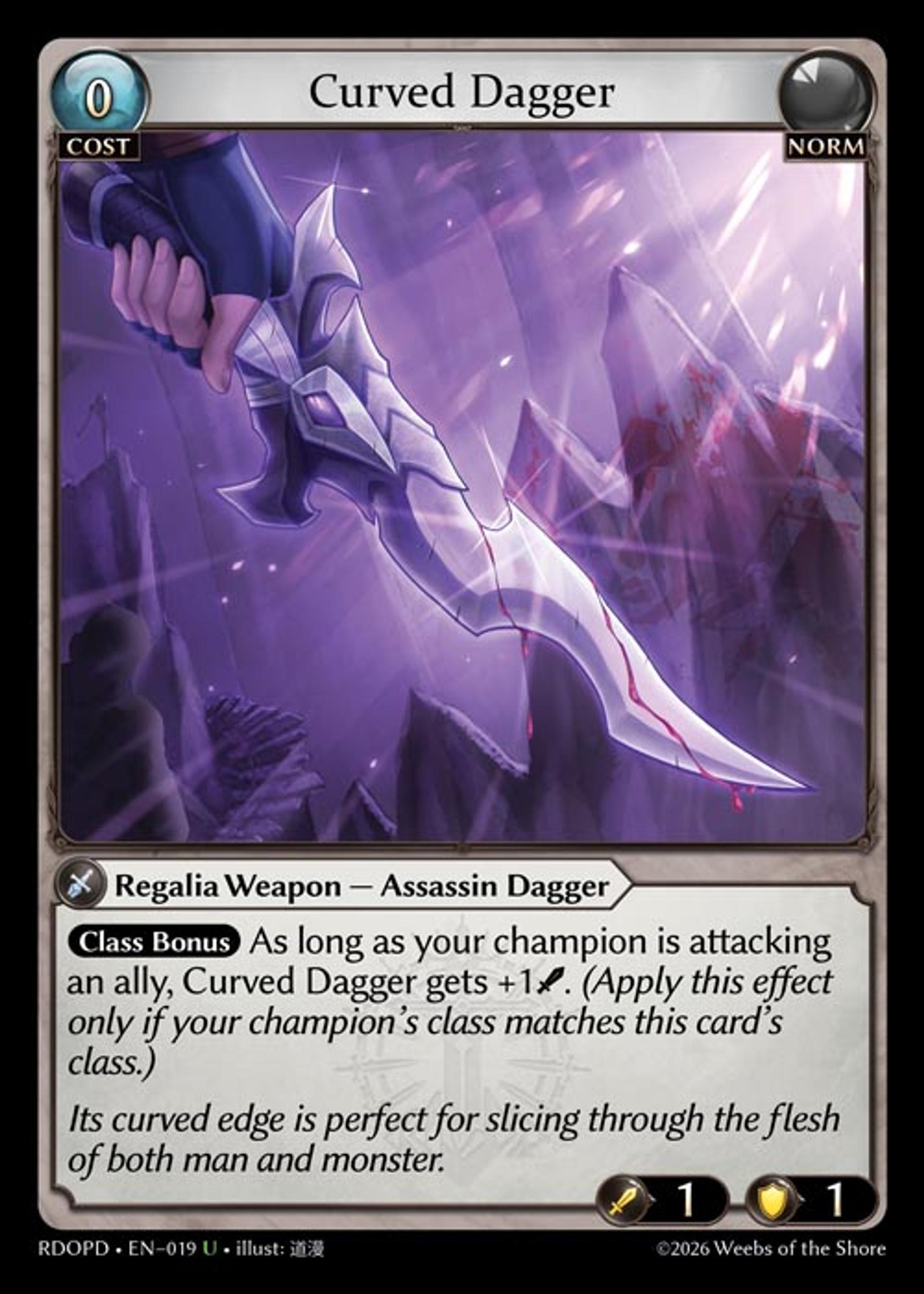 Curved Dagger — Radiant Origins Pantheon Decks — Grand Archive TCG