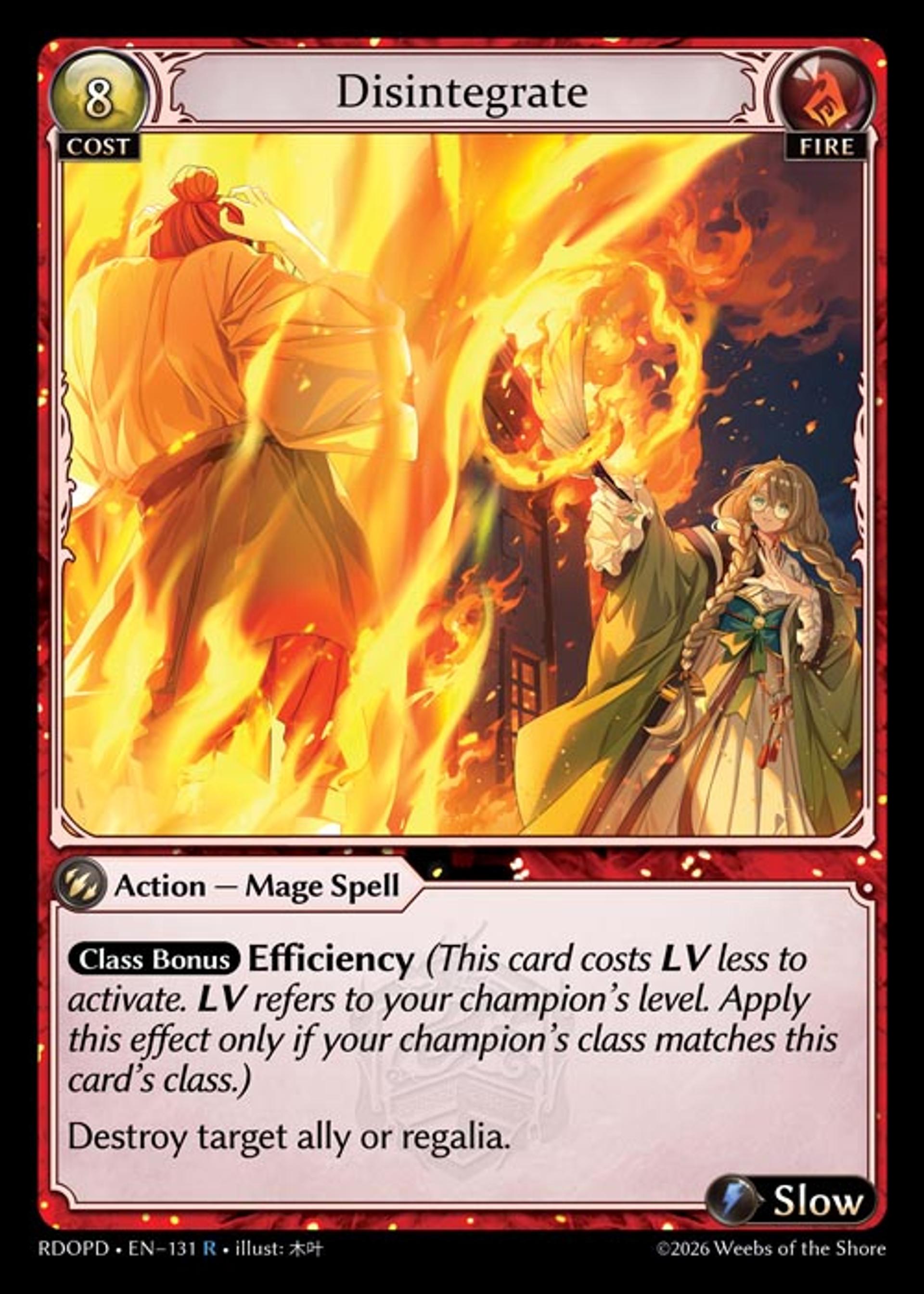 Disintegrate — Radiant Origins Pantheon Decks — Grand Archive TCG