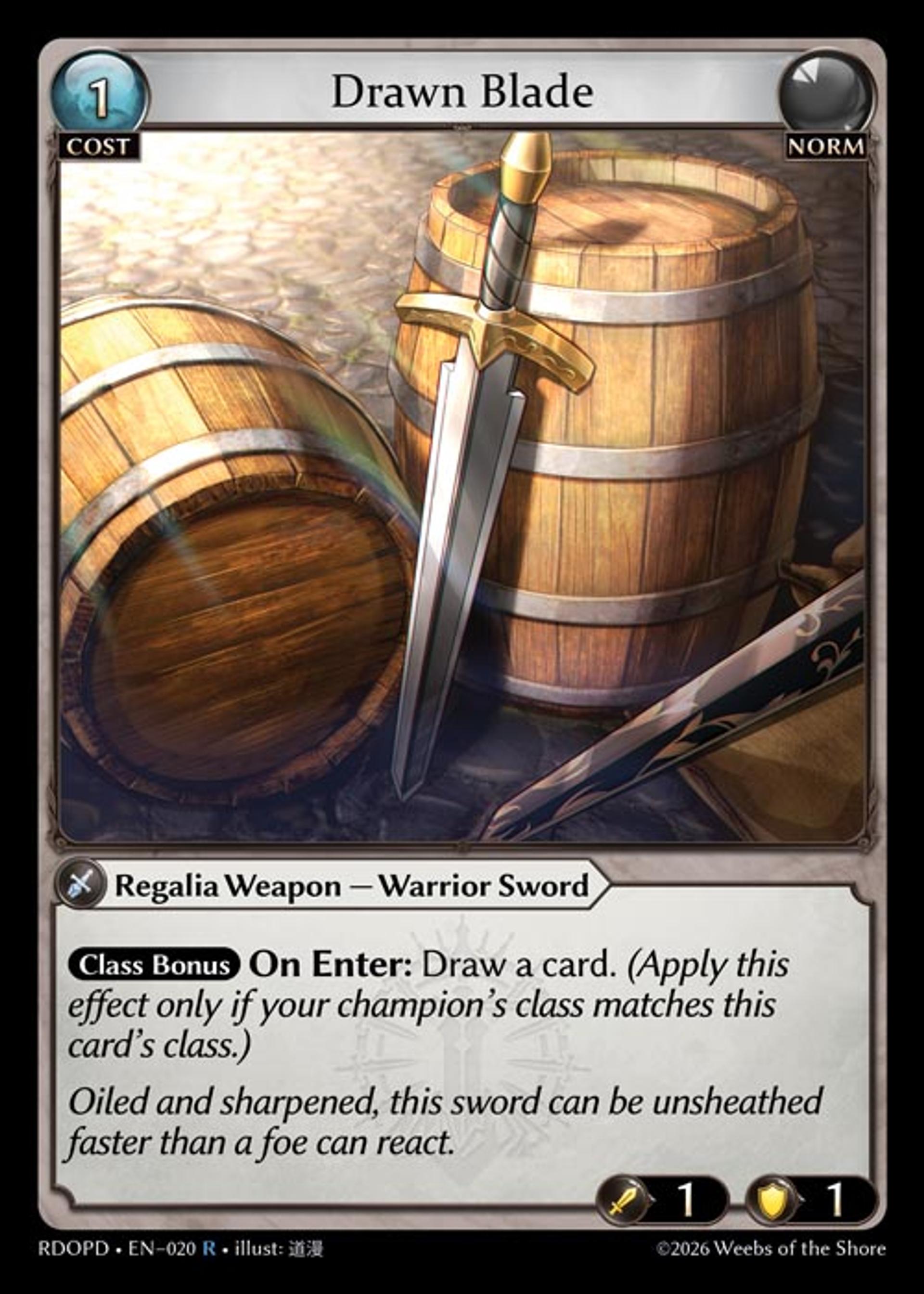 Drawn Blade — Radiant Origins Pantheon Decks — Grand Archive TCG