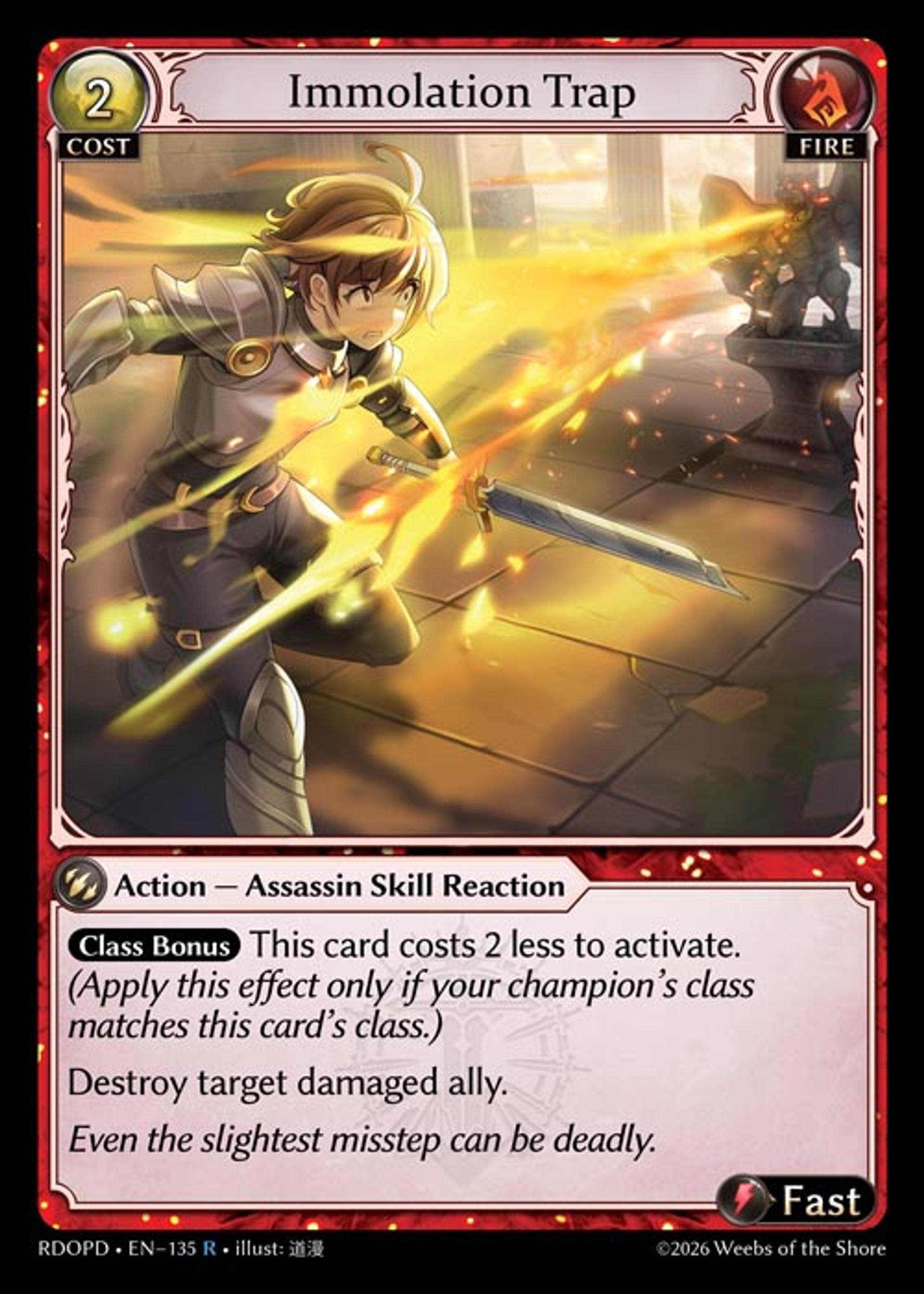 Immolation Trap — Radiant Origins Pantheon Decks — Grand Archive TCG