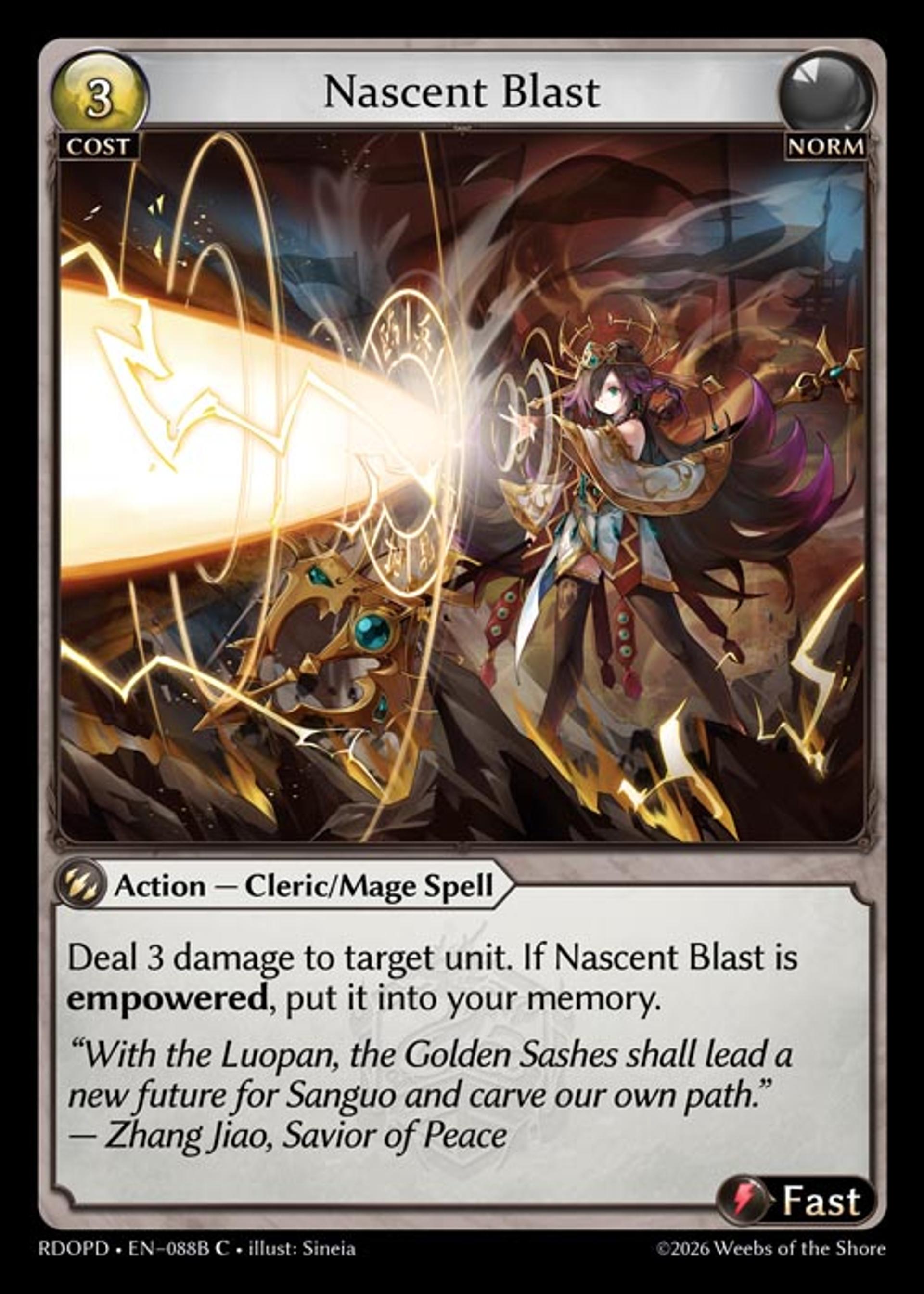 Nascent Blast — Radiant Origins Pantheon Decks — Grand Archive TCG