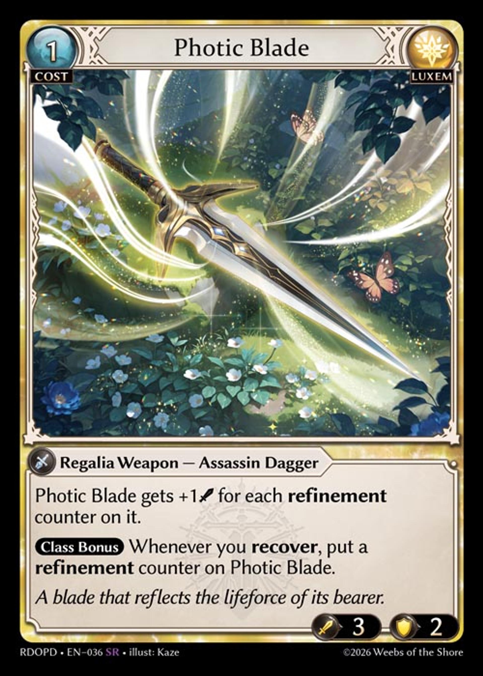 Photic Blade — Radiant Origins Pantheon Decks — Grand Archive TCG