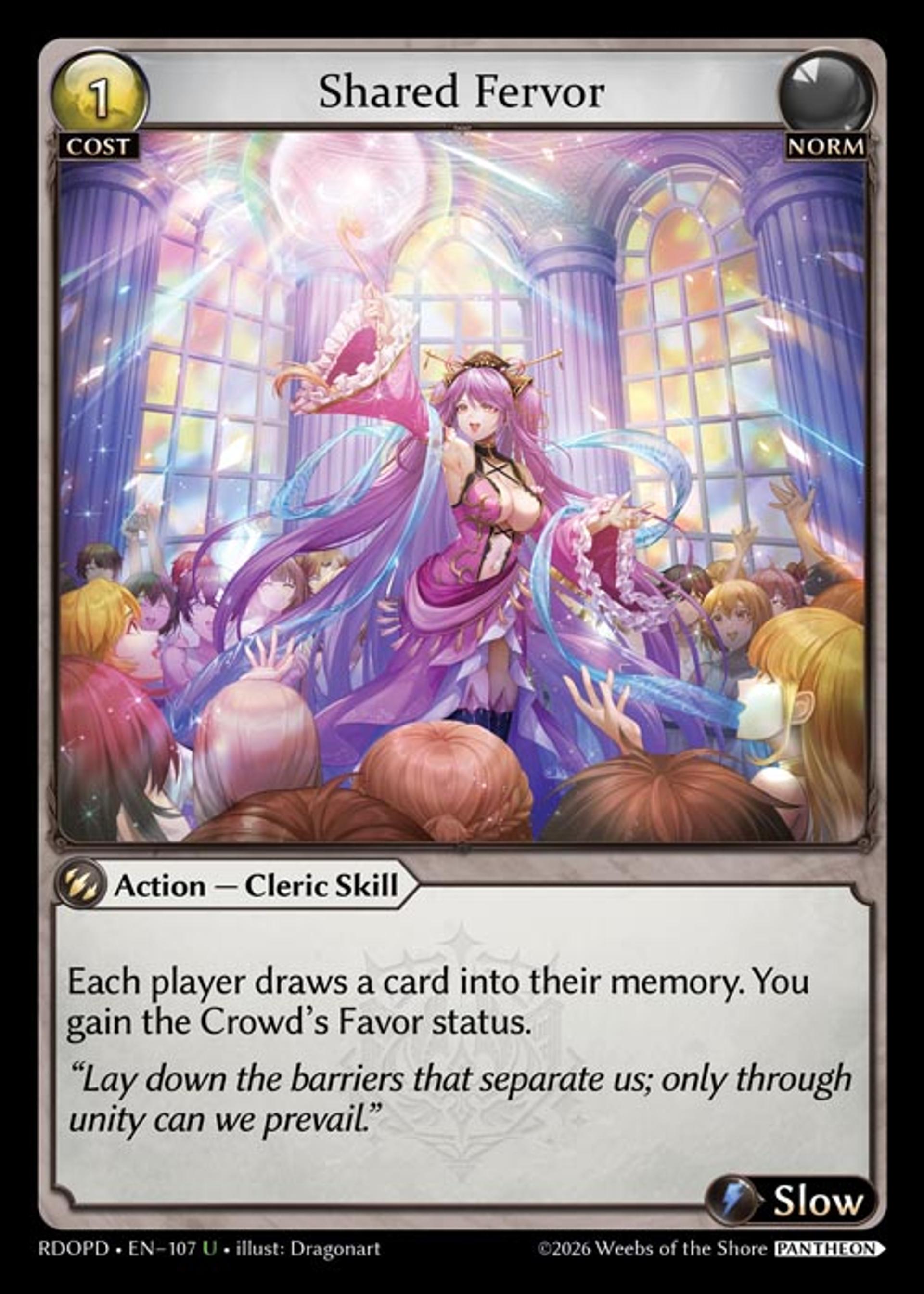 Shared Fervor — Radiant Origins Pantheon Decks — Grand Archive TCG