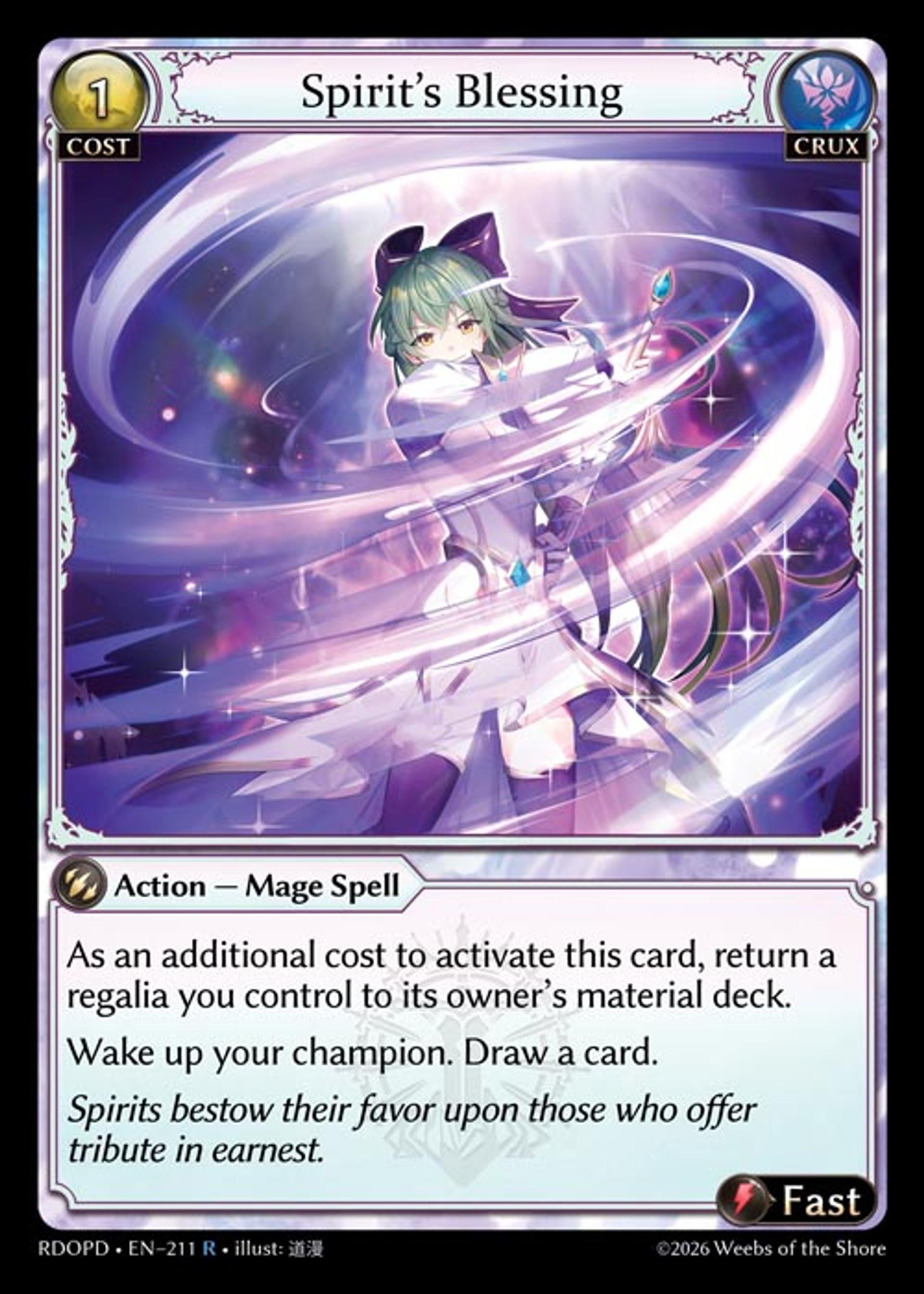 Spirit's Blessing — Radiant Origins Pantheon Decks — Grand Archive TCG