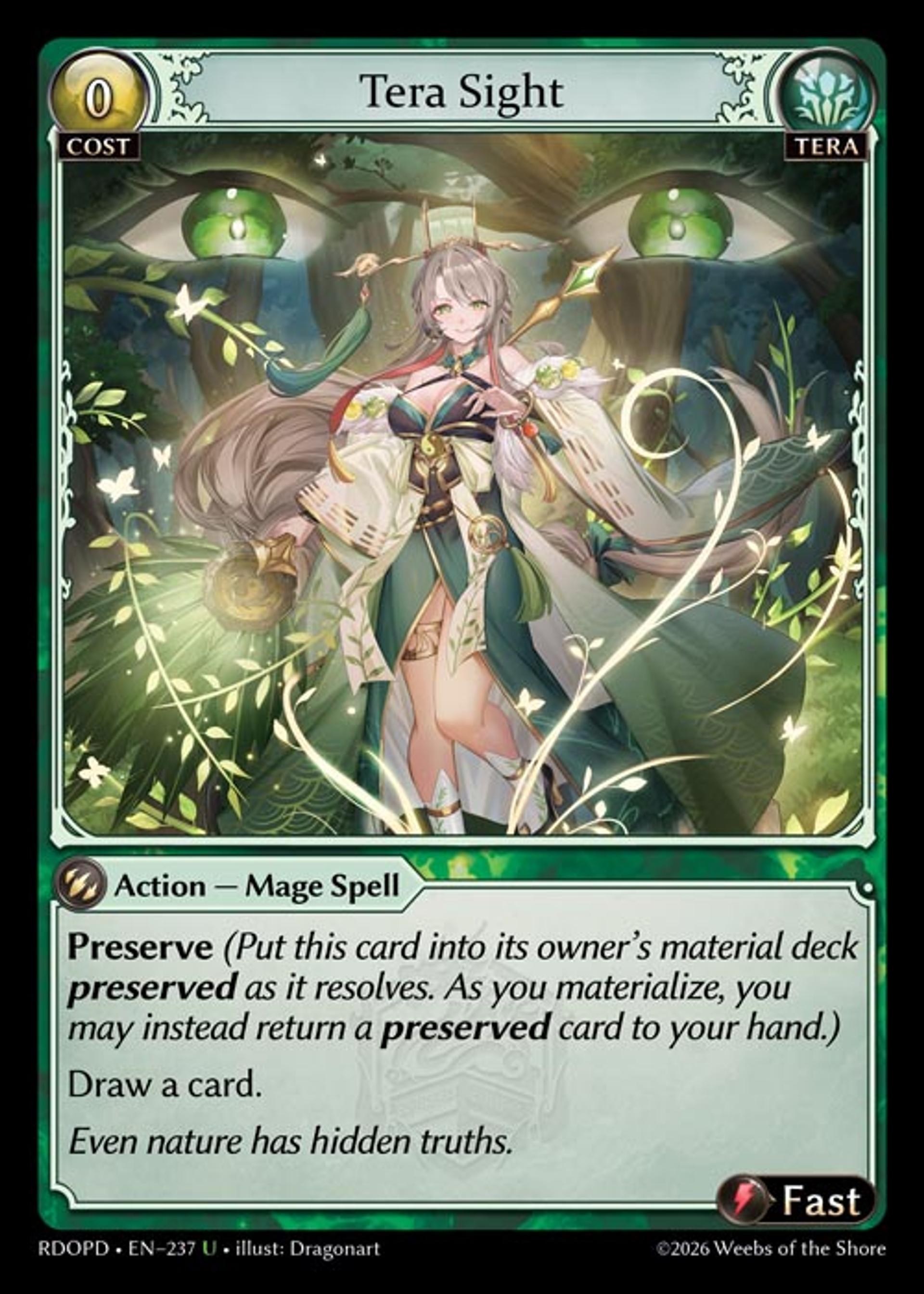 Tera Sight — Radiant Origins Pantheon Decks — Grand Archive TCG