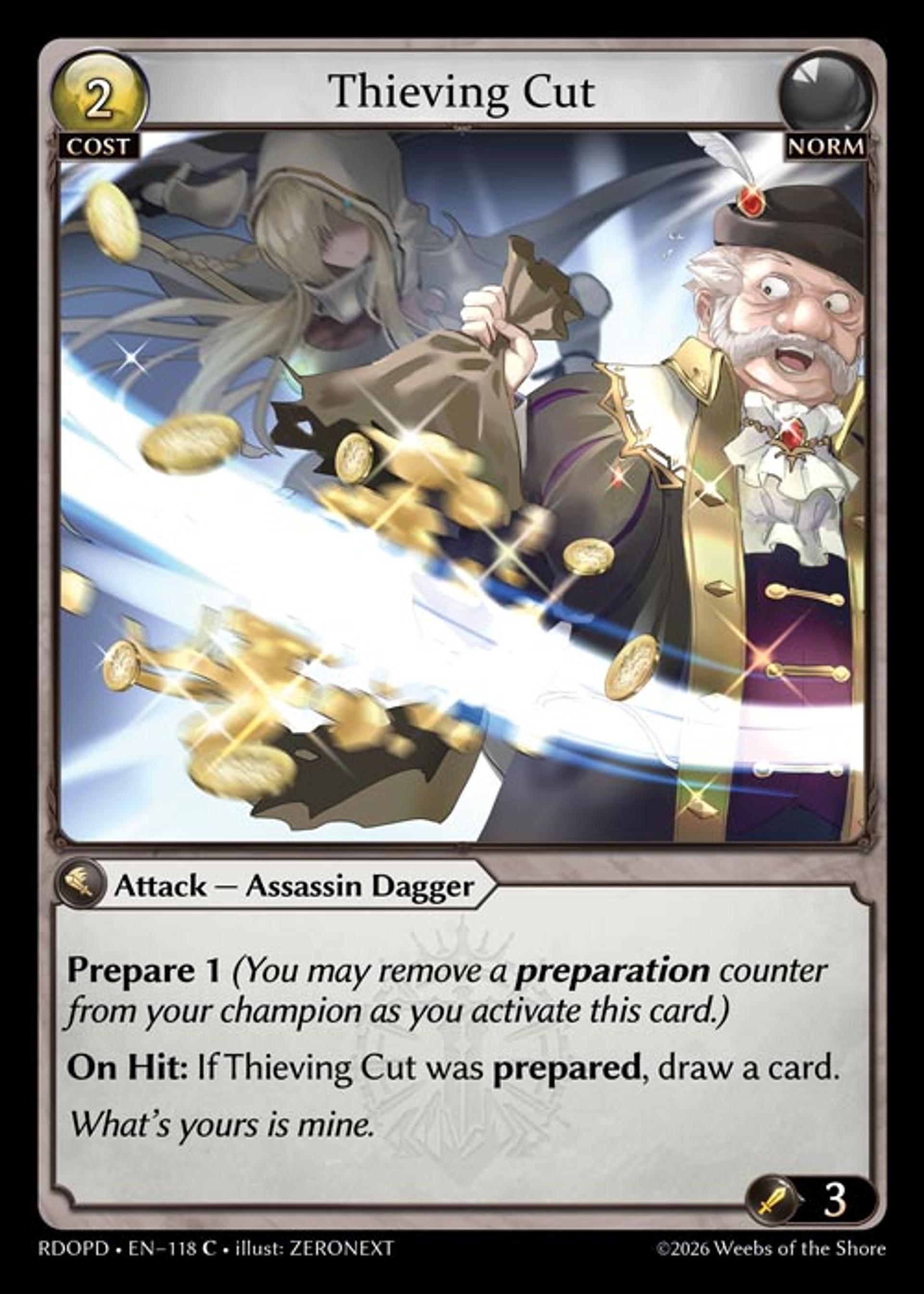 Thieving Cut — Radiant Origins Pantheon Decks — Grand Archive TCG