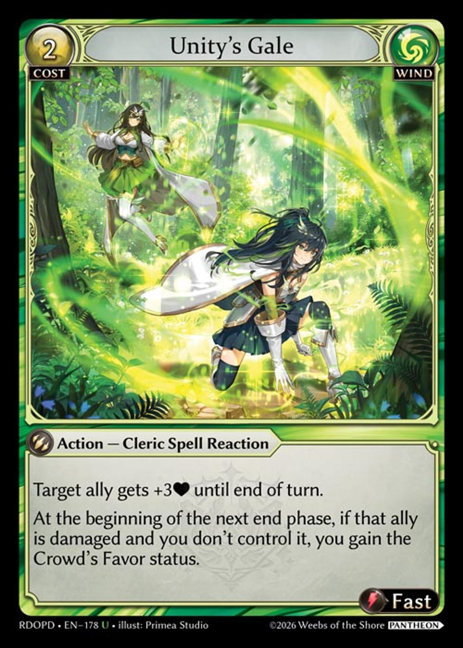 Unity's Gale — Radiant Origins Pantheon Decks — Grand Archive TCG
