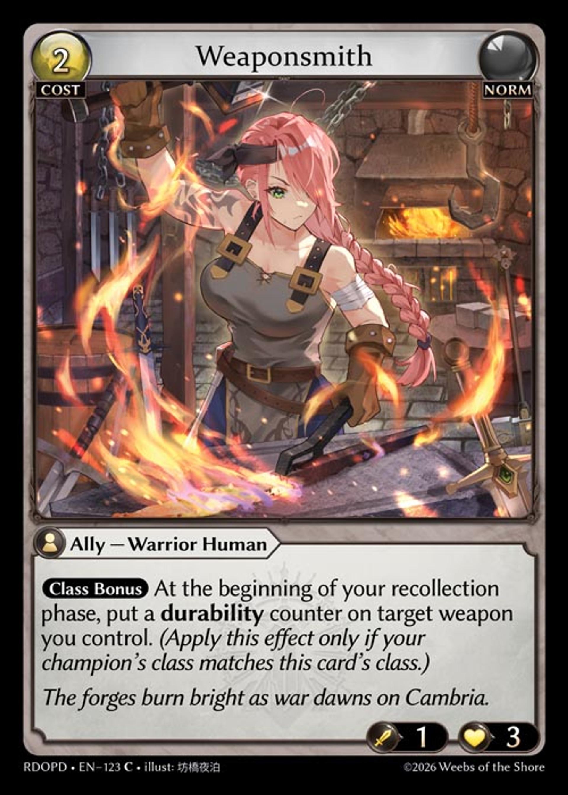 Weaponsmith — Radiant Origins Pantheon Decks — Grand Archive TCG