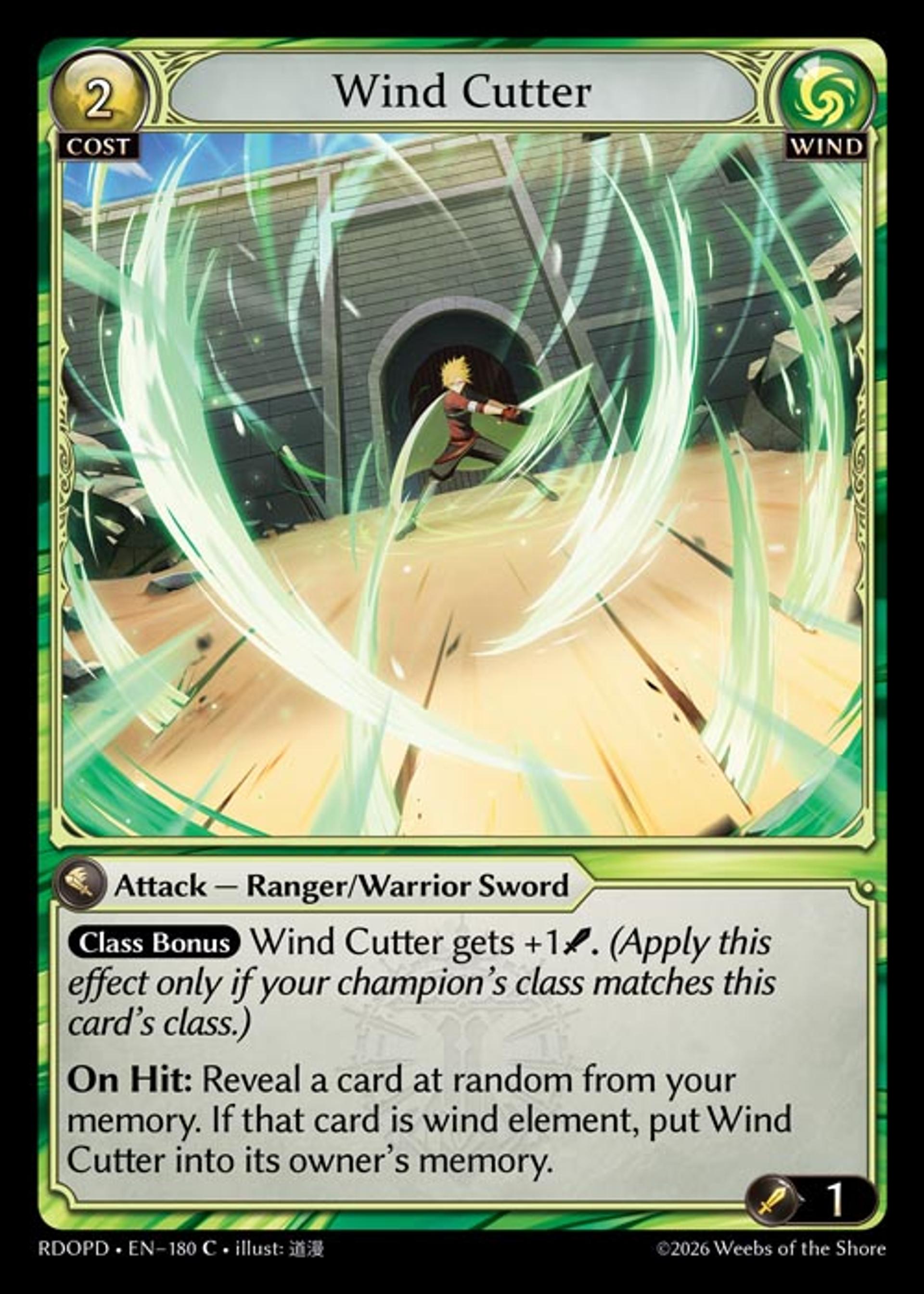 Wind Cutter — Radiant Origins Pantheon Decks — Grand Archive TCG