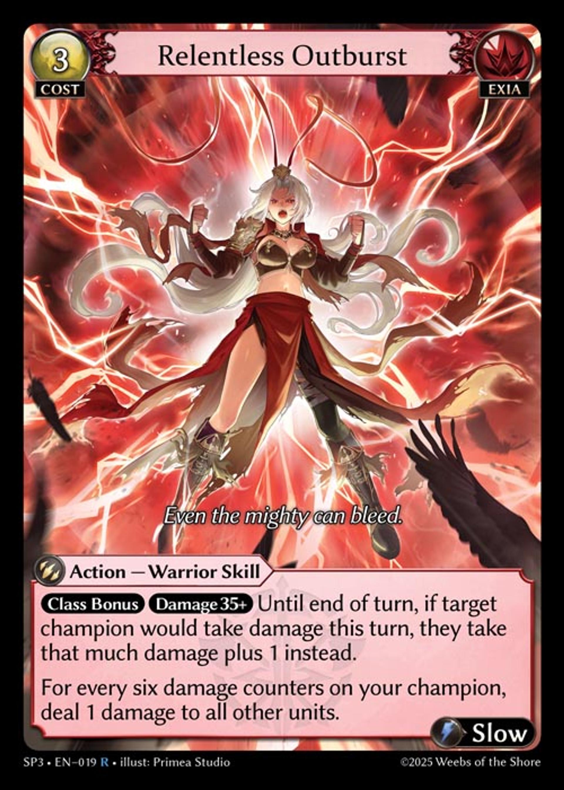 Relentless Outburst — Supporter Pack 3 — Grand Archive TCG
