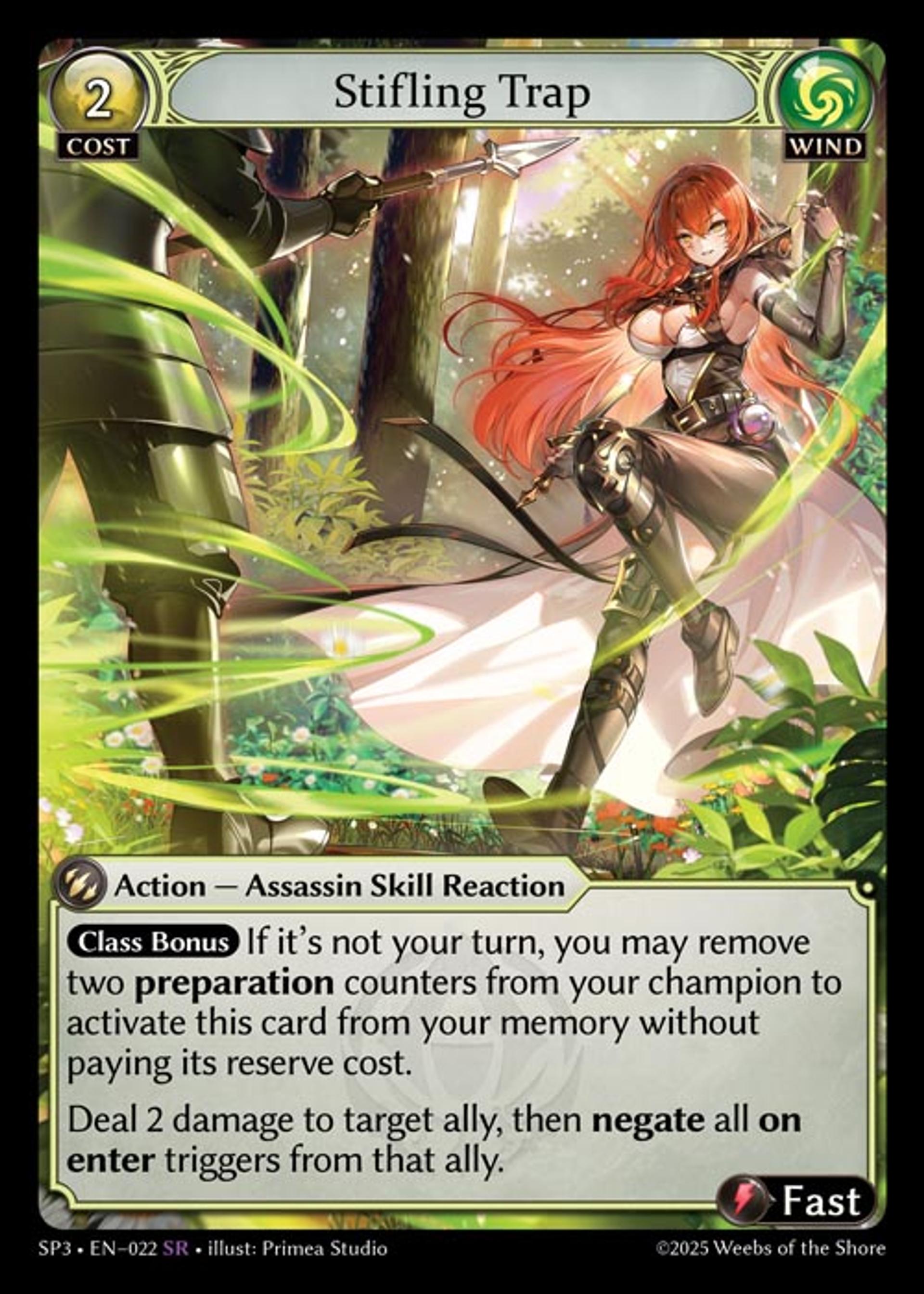 Stifling Trap — Supporter Pack 3 — Grand Archive TCG