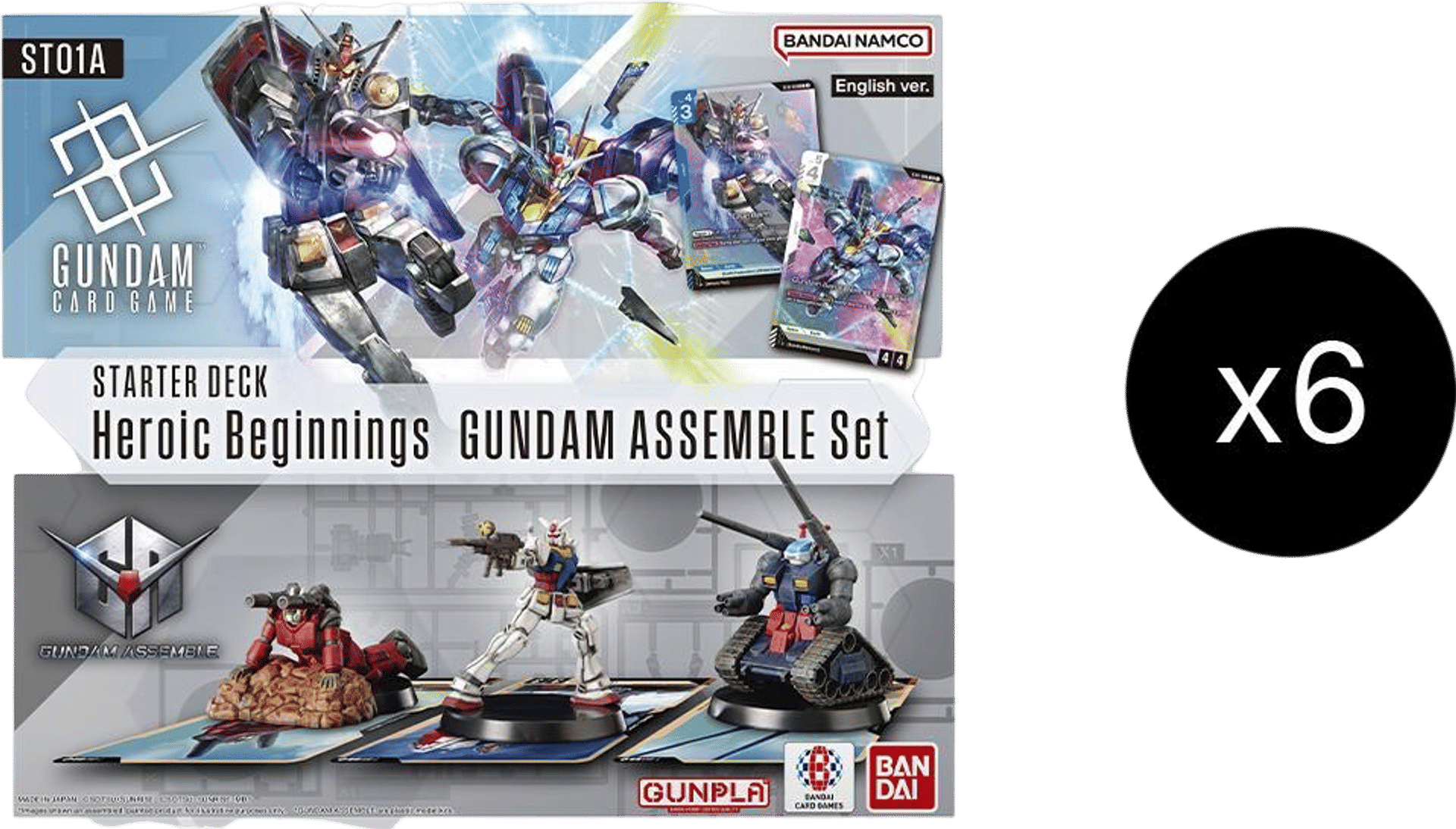 Product image for Starter Deck 01: Heroic Beginnings - Gundam Assemble Starter Set Display