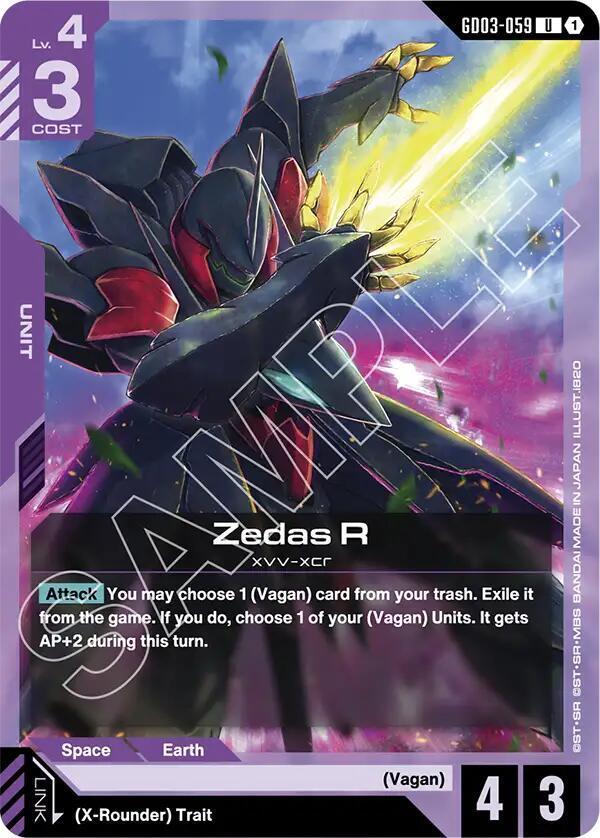Zedas R — Steel Requiem — Gundam Card Game