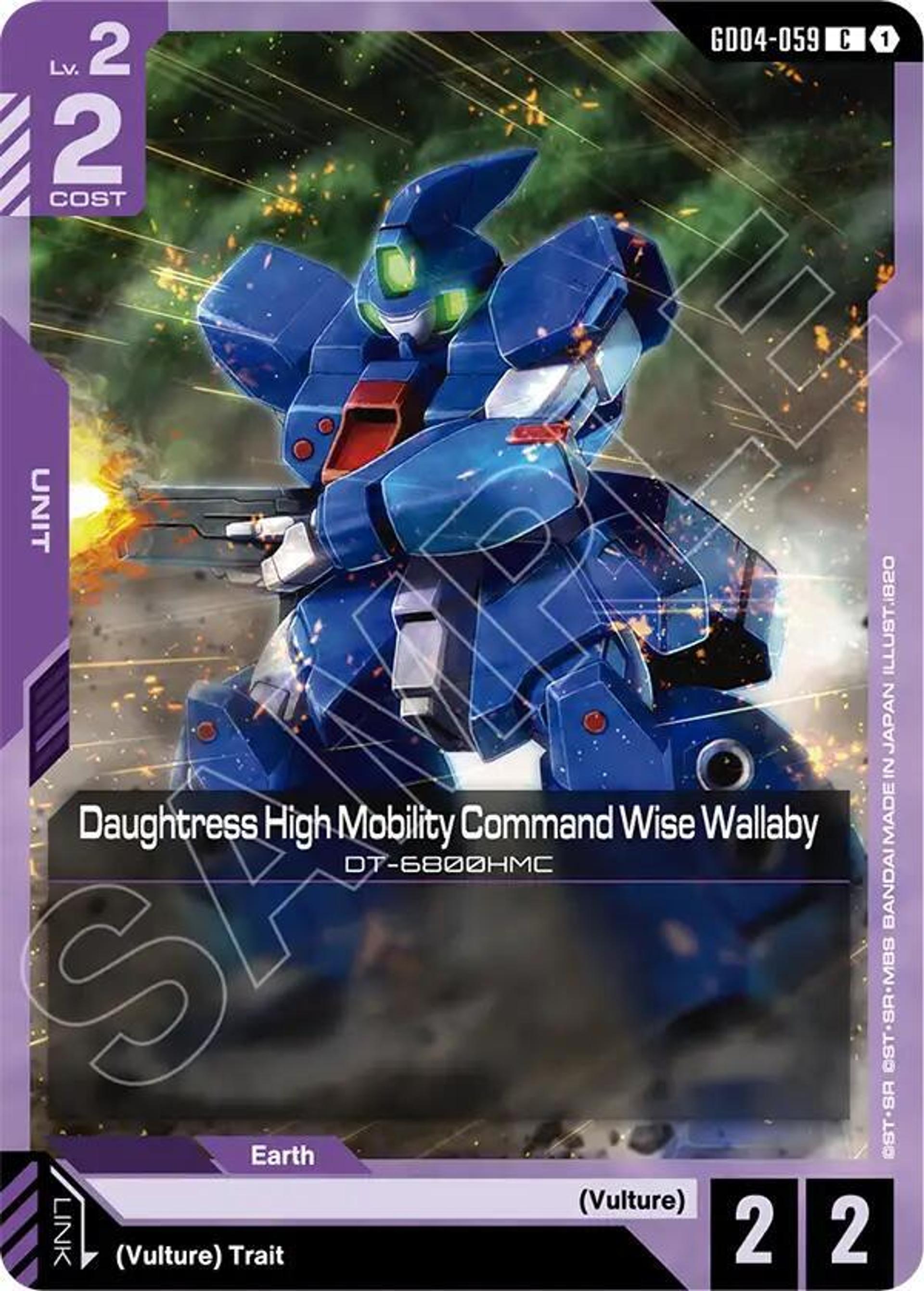 Daughtress High Mobility Command Wise Wallaby — Phantom Aria — Gundam Card Game