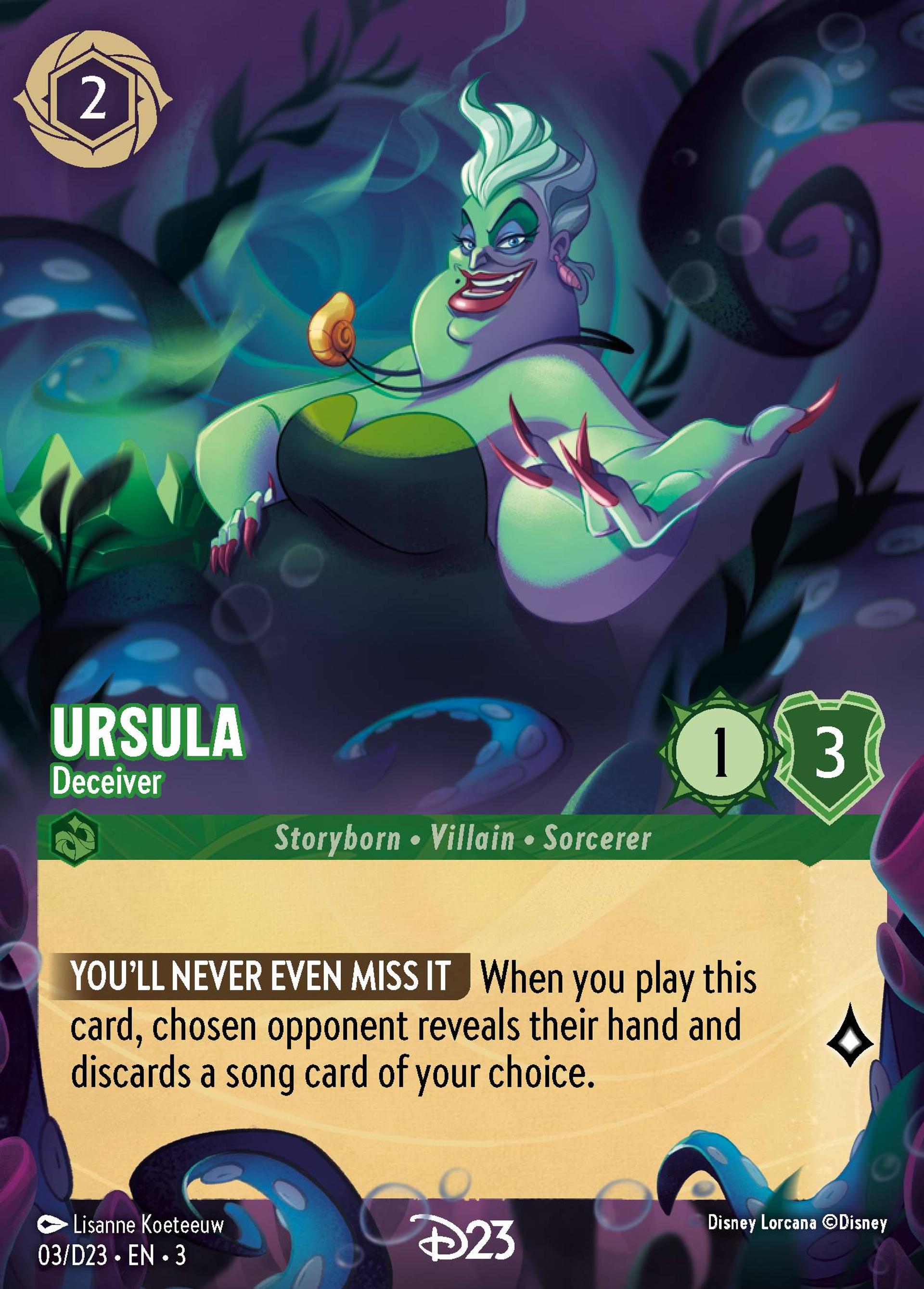 Ursula - Deceiver — D23 Expo 2024 Collector's Set — Lorcana