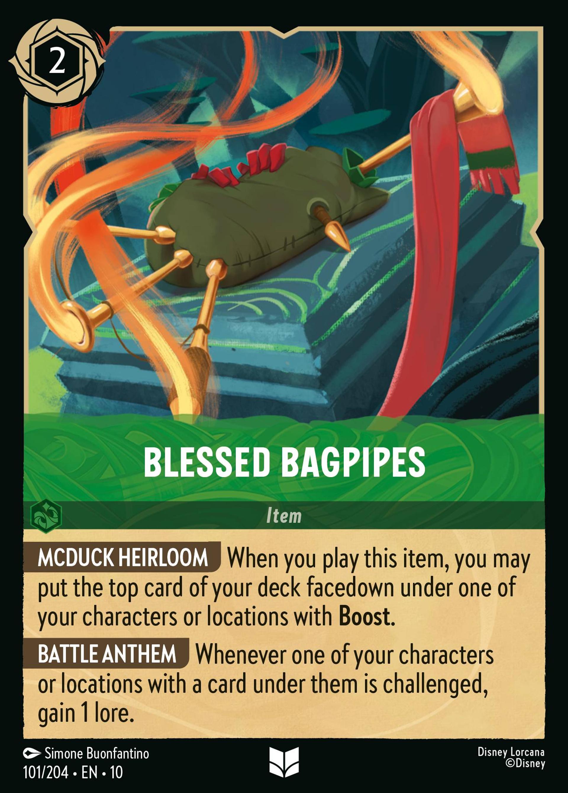 Blessed Bagpipes — Whispers in the Well — Lorcana