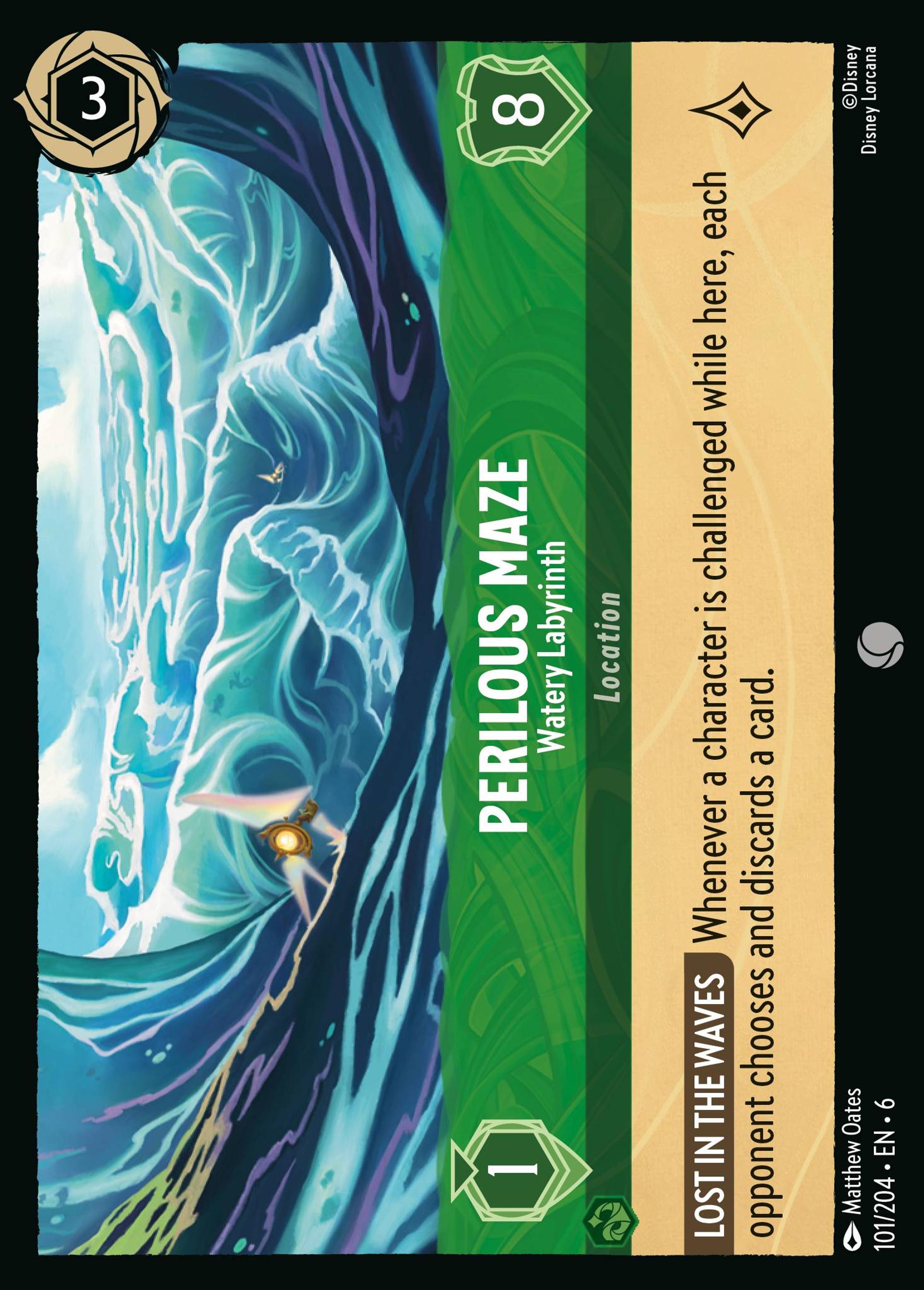 Perilous Maze - Watery Labyrinth — Azurite Sea — Lorcana