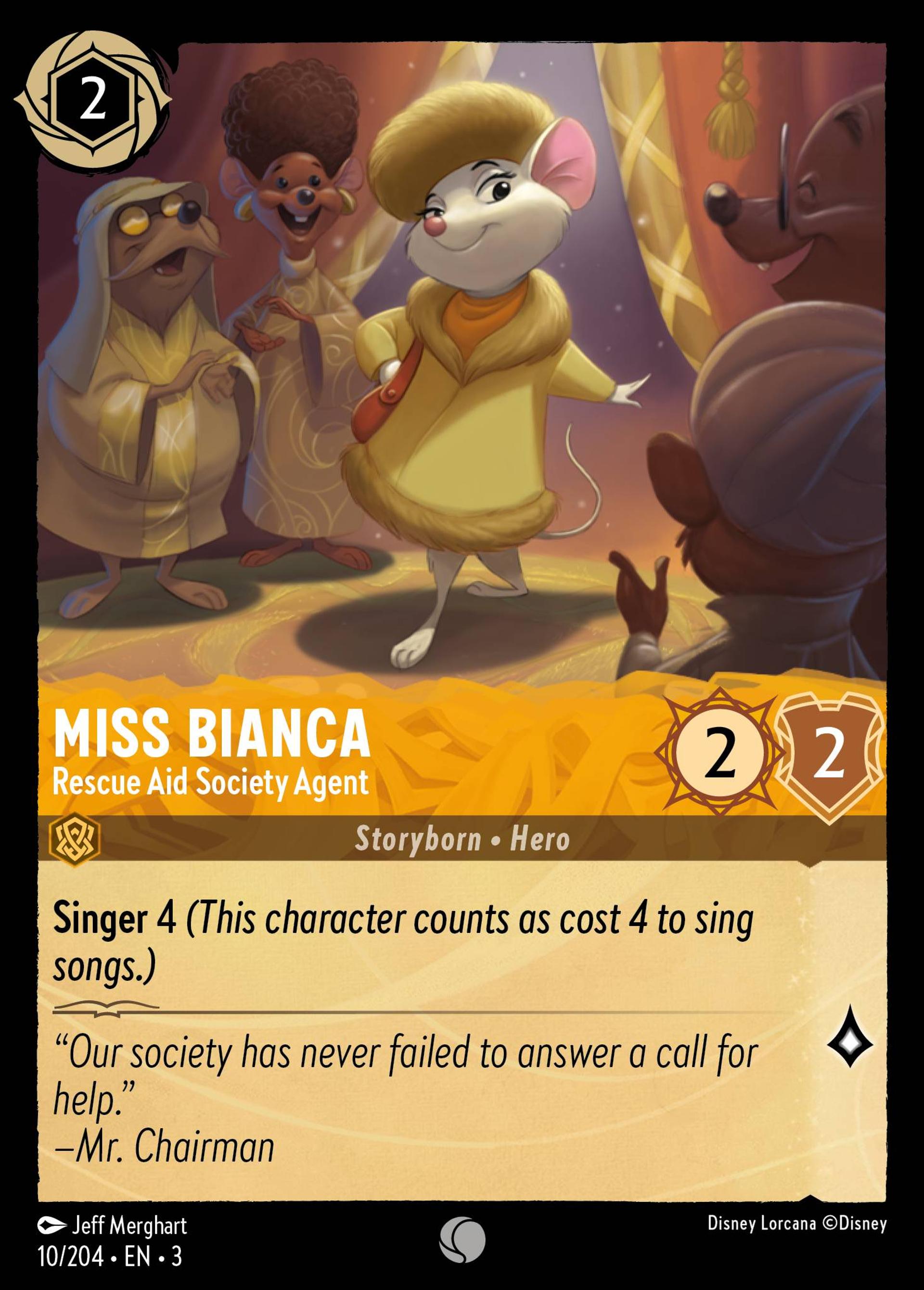 Miss Bianca - Rescue Aid Society Agent — Into the Inklands — Lorcana