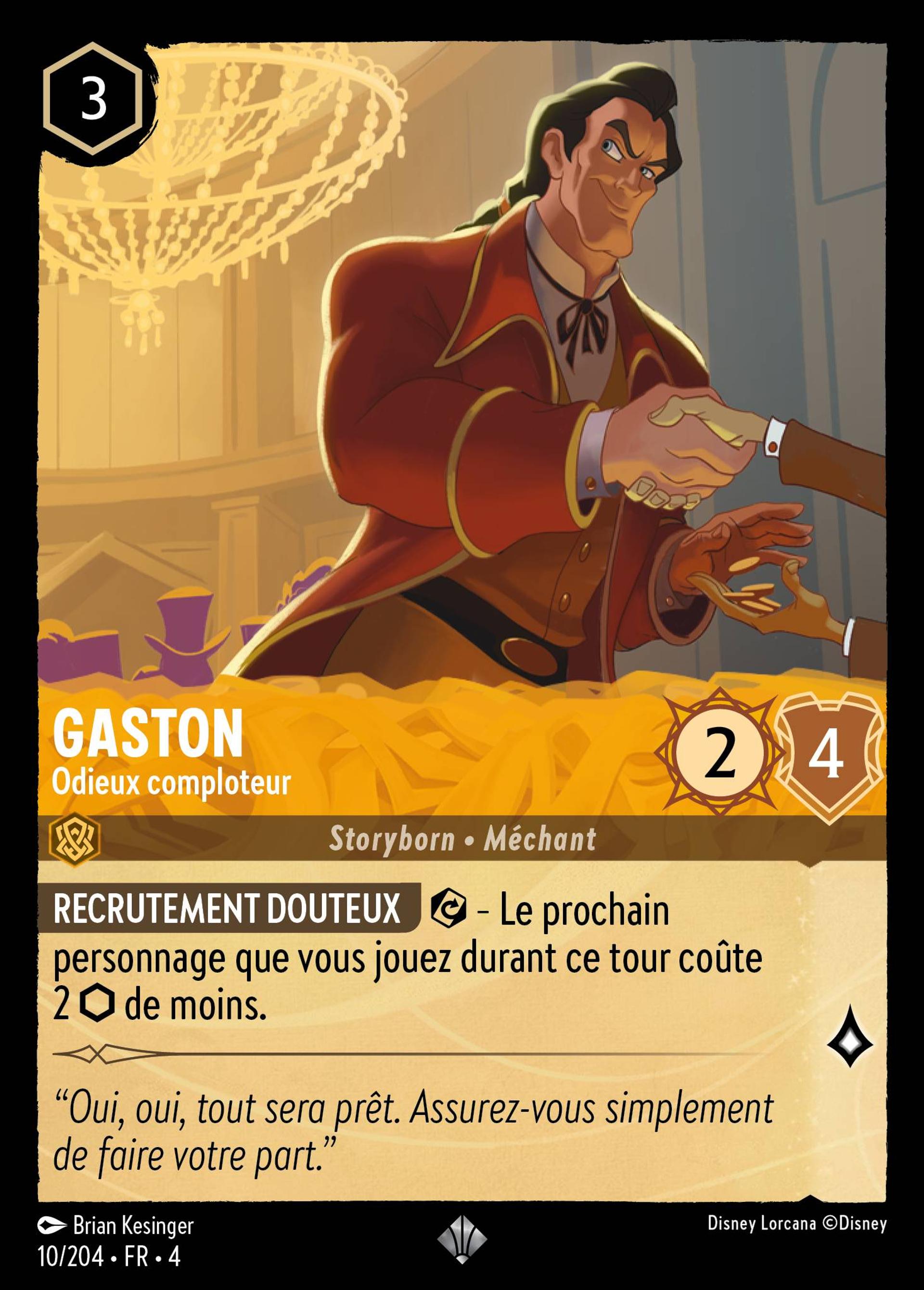 Gaston - Odieux comploteur — Ursula's Return — Lorcana