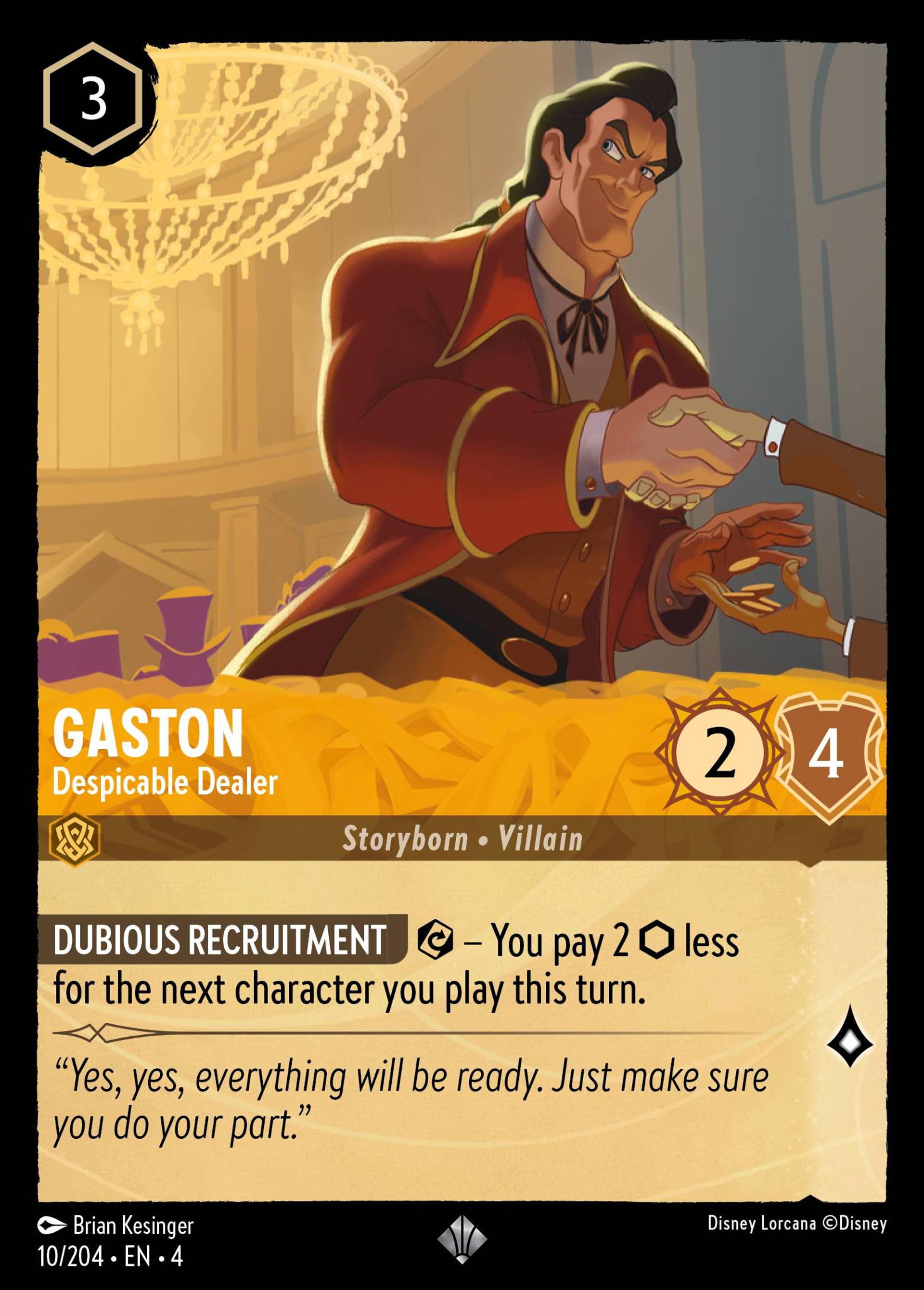 Gaston - Despicable Dealer — Ursula's Return — Lorcana