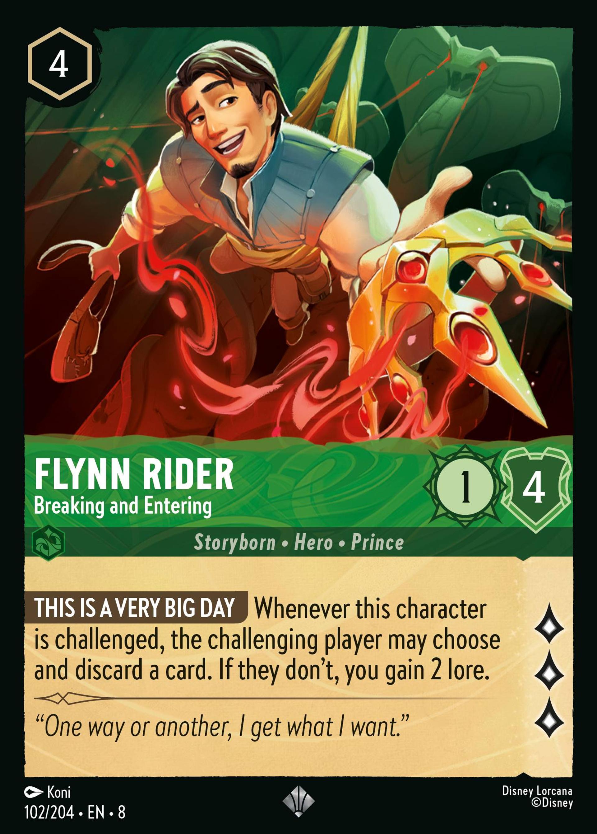 Flynn Rider - Breaking and Entering — The Reign of Jafar — Lorcana