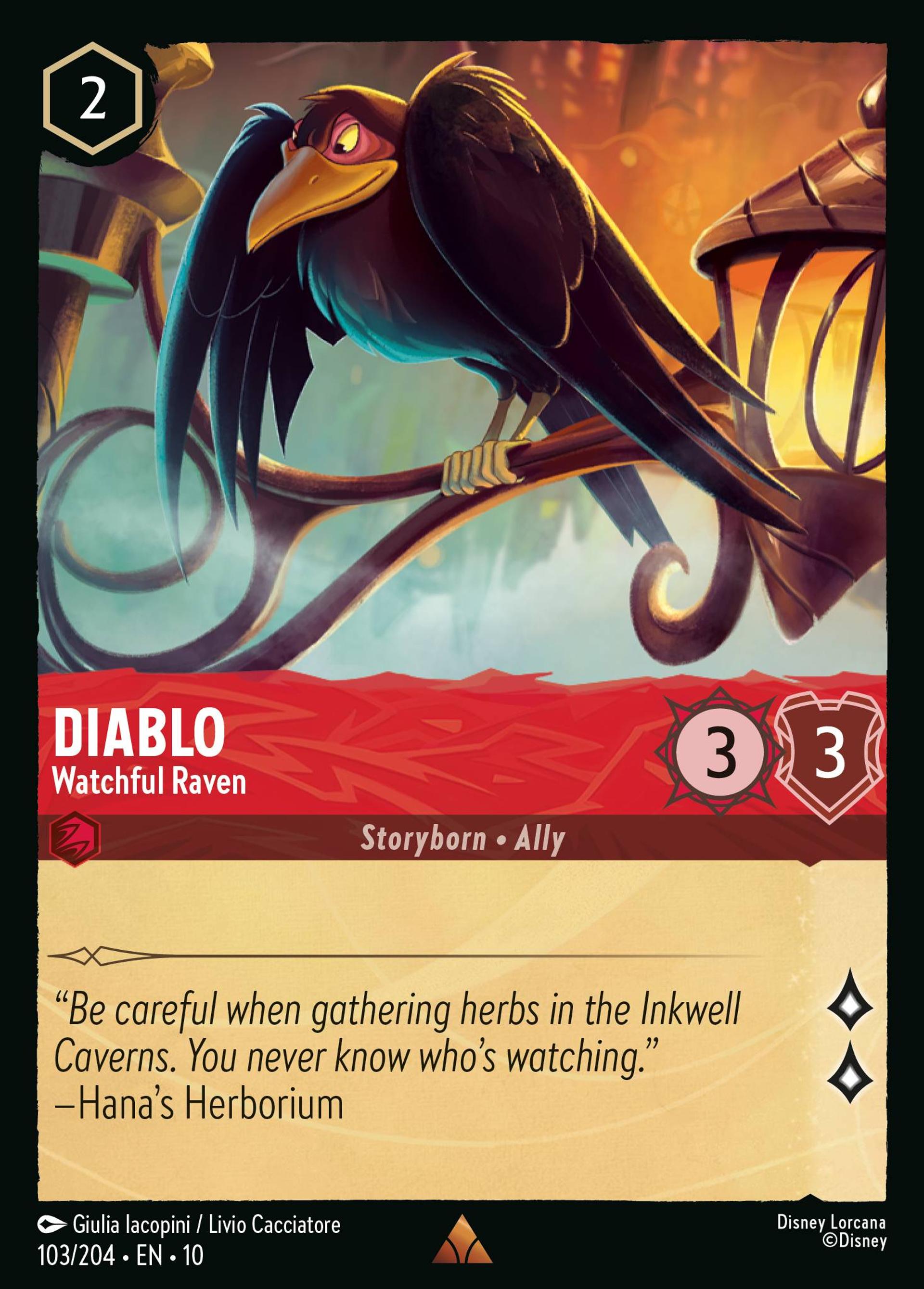 Diablo - Watchful Raven — Whispers in the Well — Lorcana