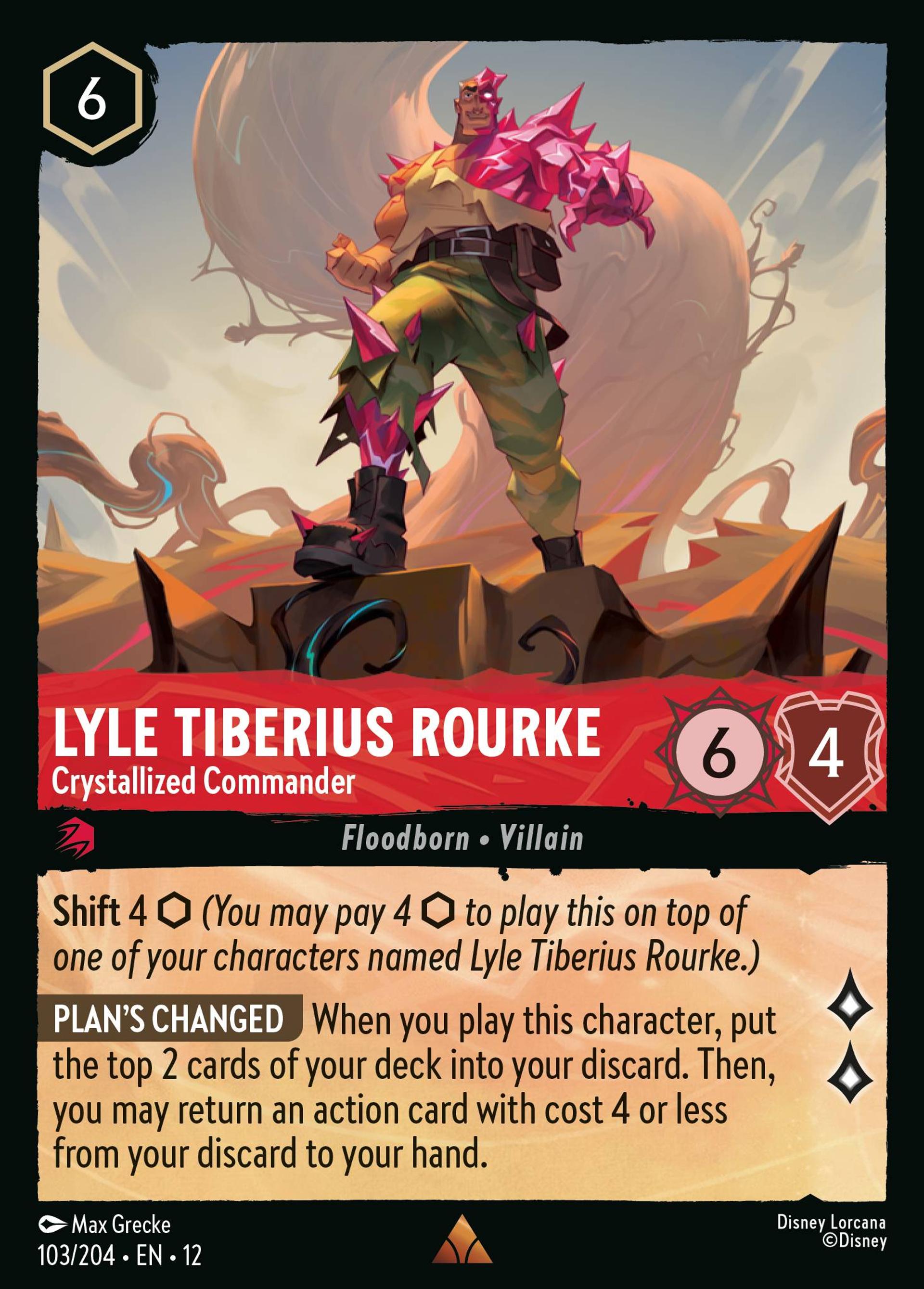 Lyle Tiberius Rourke - Commandant cristallisé — Wilds Unknown — Lorcana