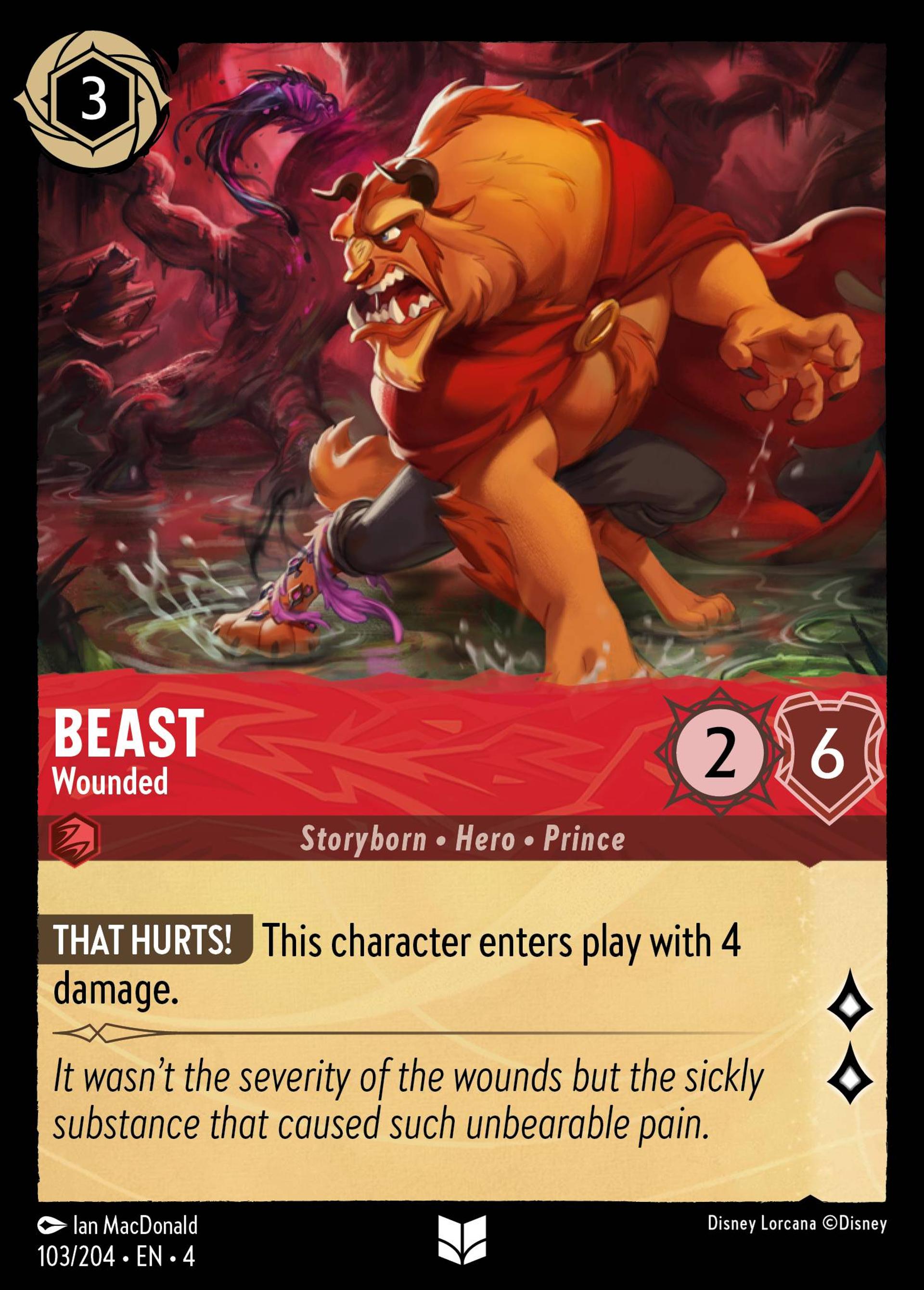 Beast - Wounded — Ursula's Return — Lorcana