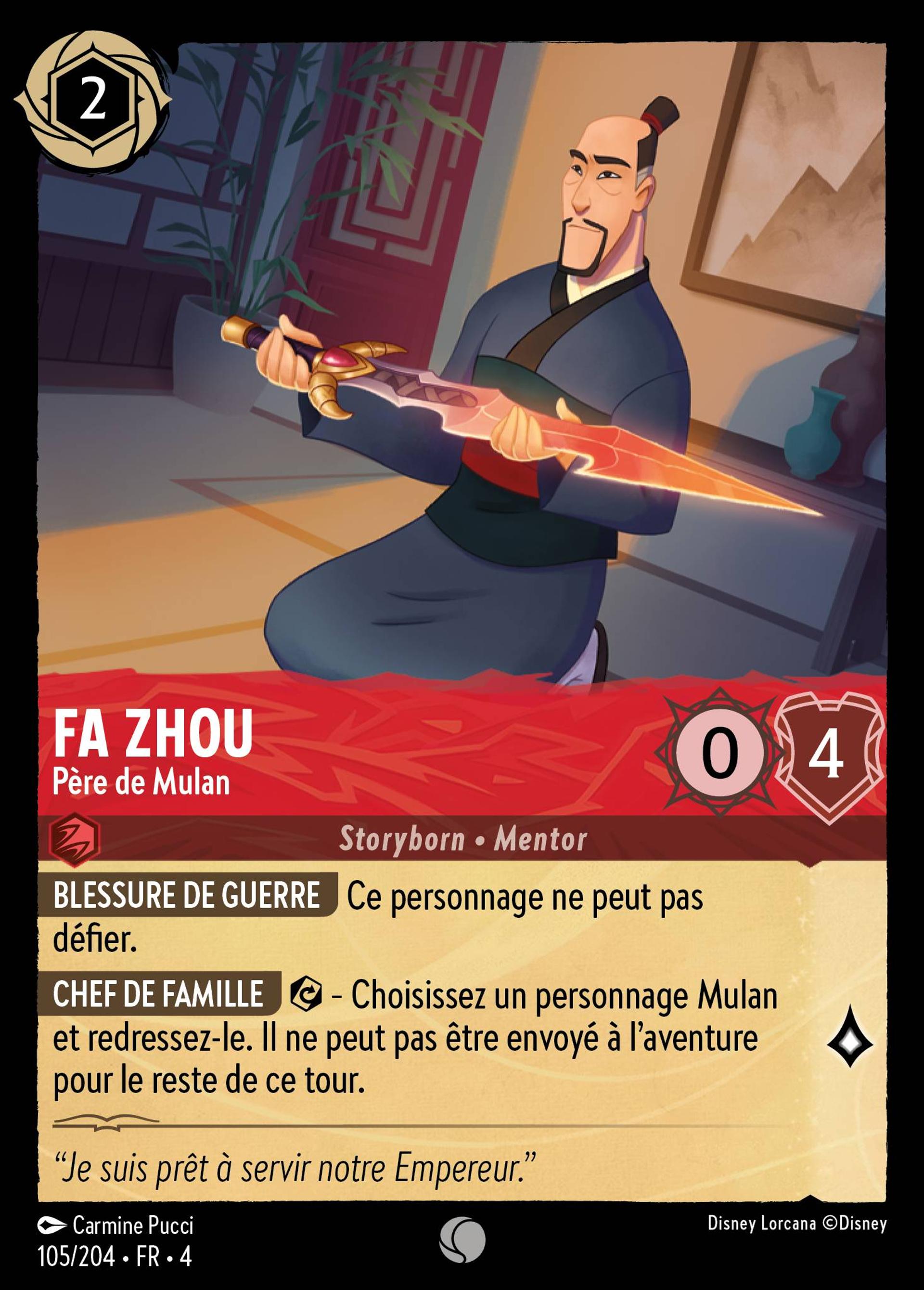Fa Zhou - Père de Mulan — Ursula's Return — Lorcana