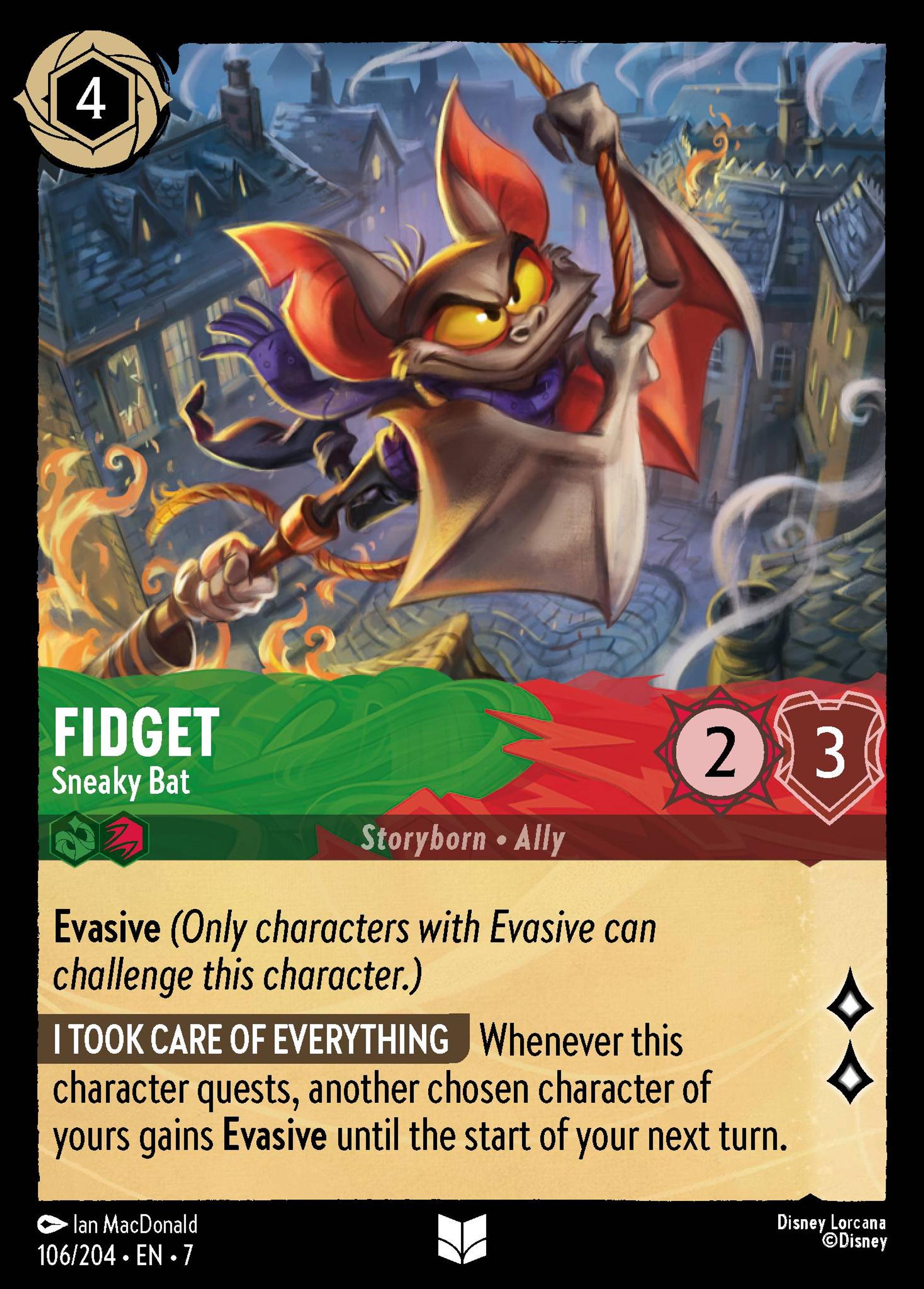 Fidget - Sneaky Bat — Archazia's Island — Lorcana