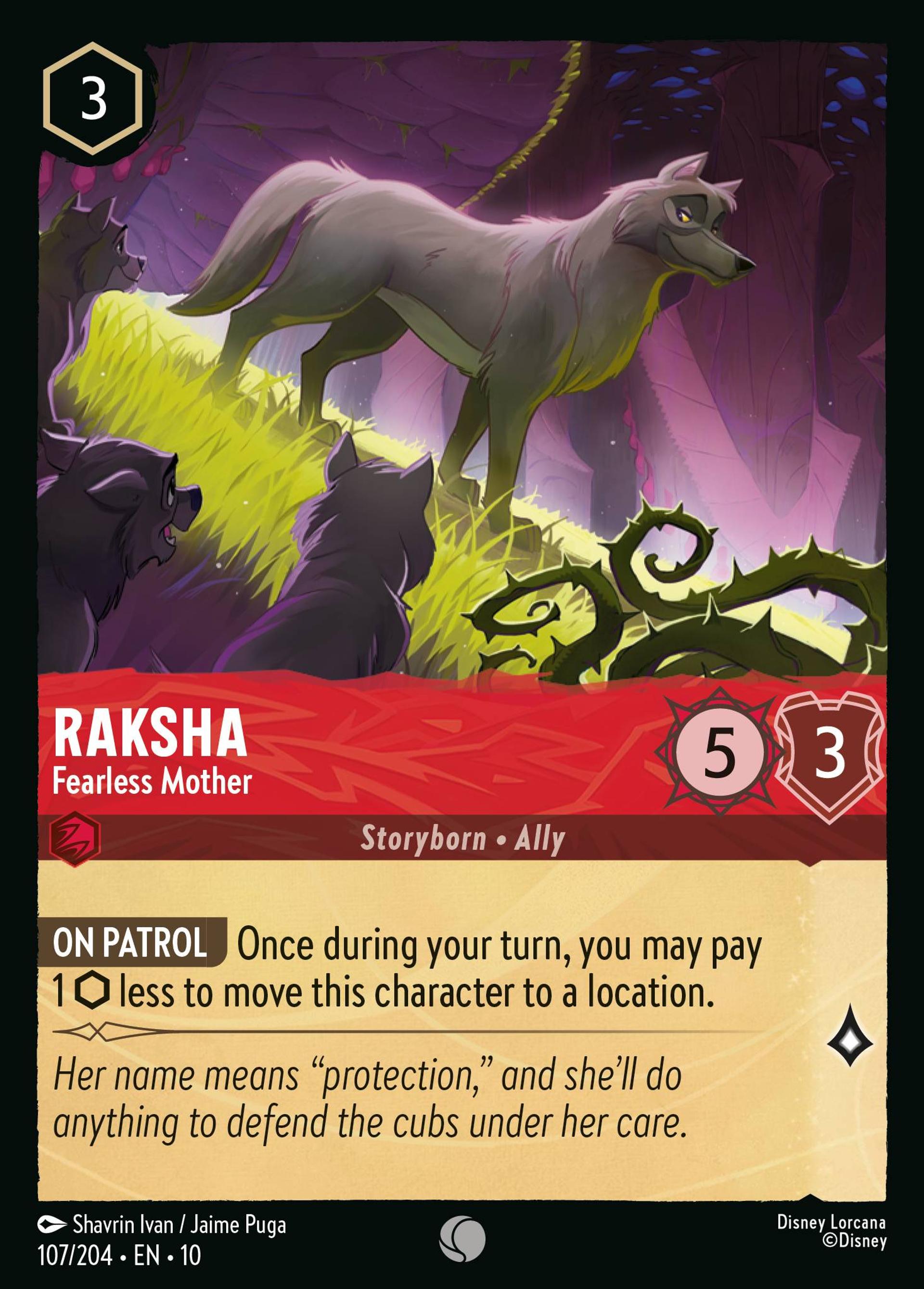 Raksha - Fearless Mother — Whispers in the Well — Lorcana