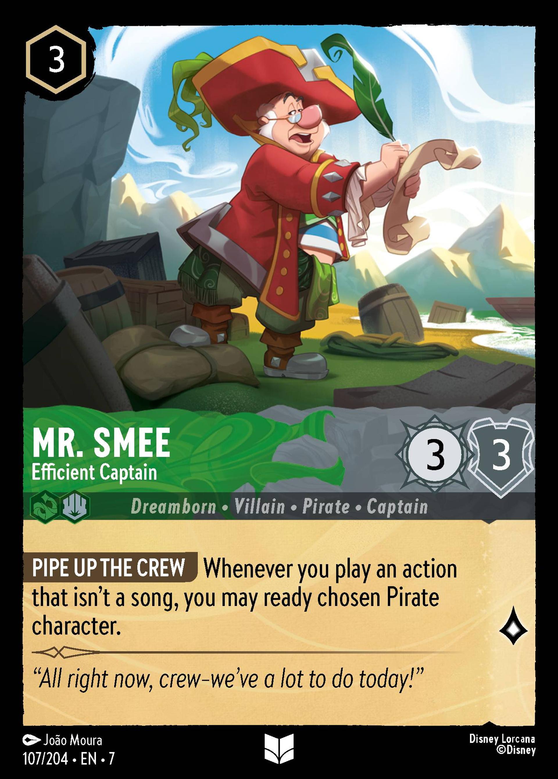 Mr. Smee - Efficient Captain — Archazia's Island — Lorcana