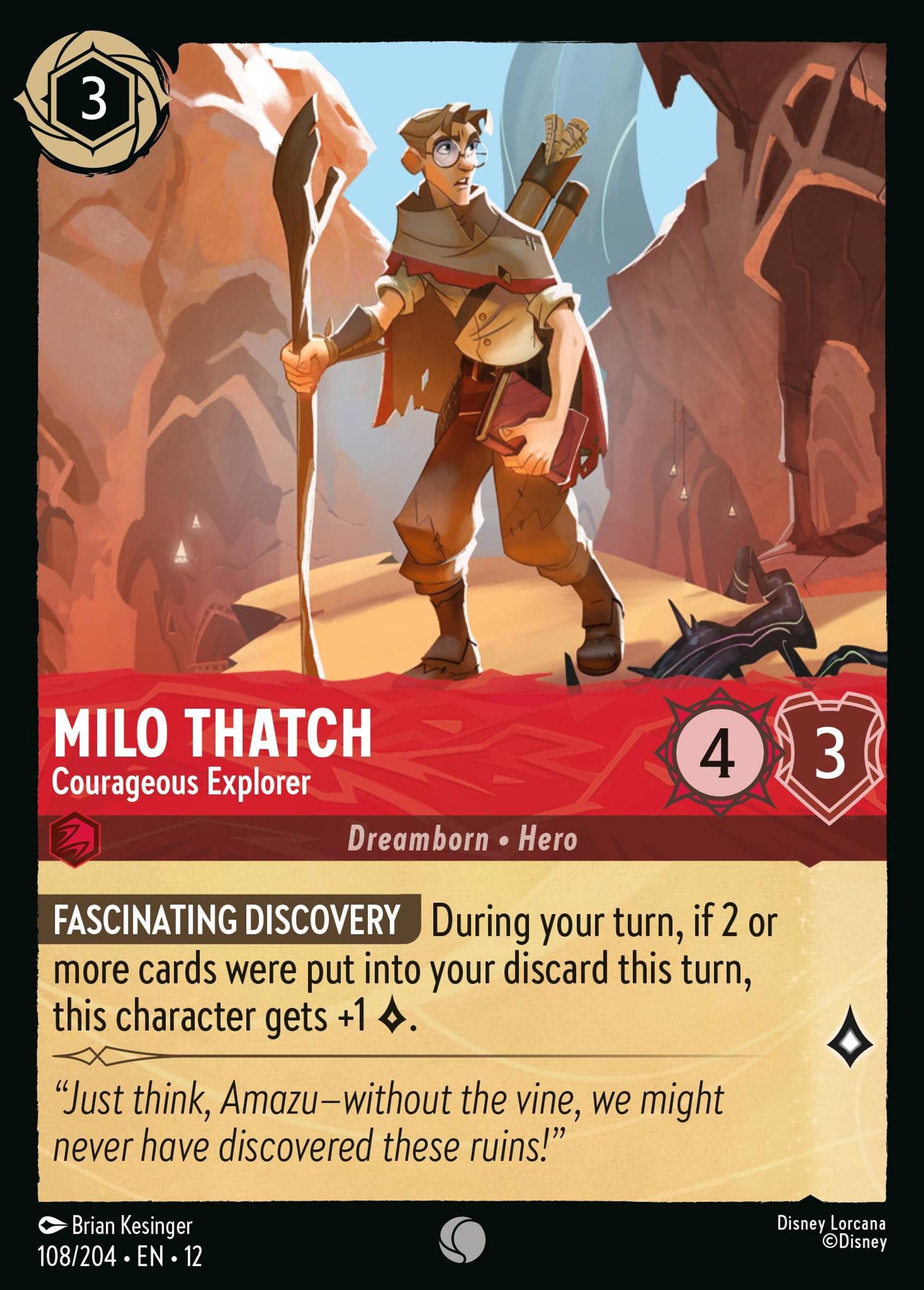 Milo Thatch - Explorateur courageux — Wilds Unknown — Lorcana