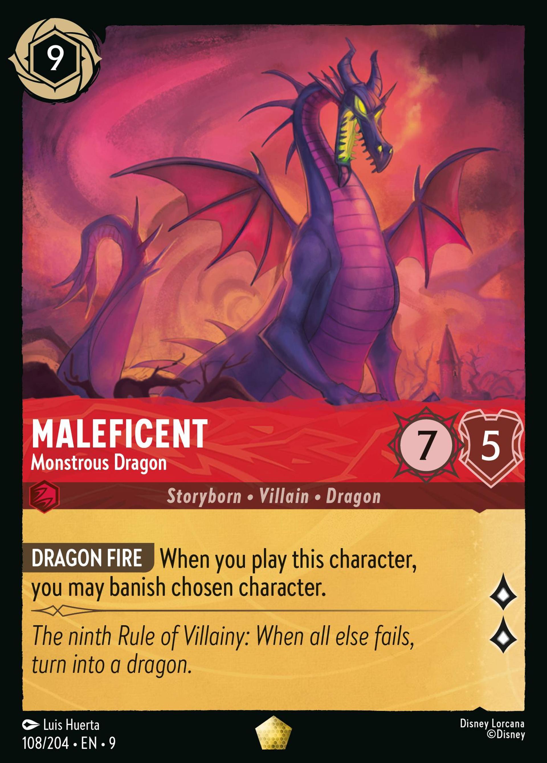 Maleficent - Monstrous Dragon — Fabled — Lorcana
