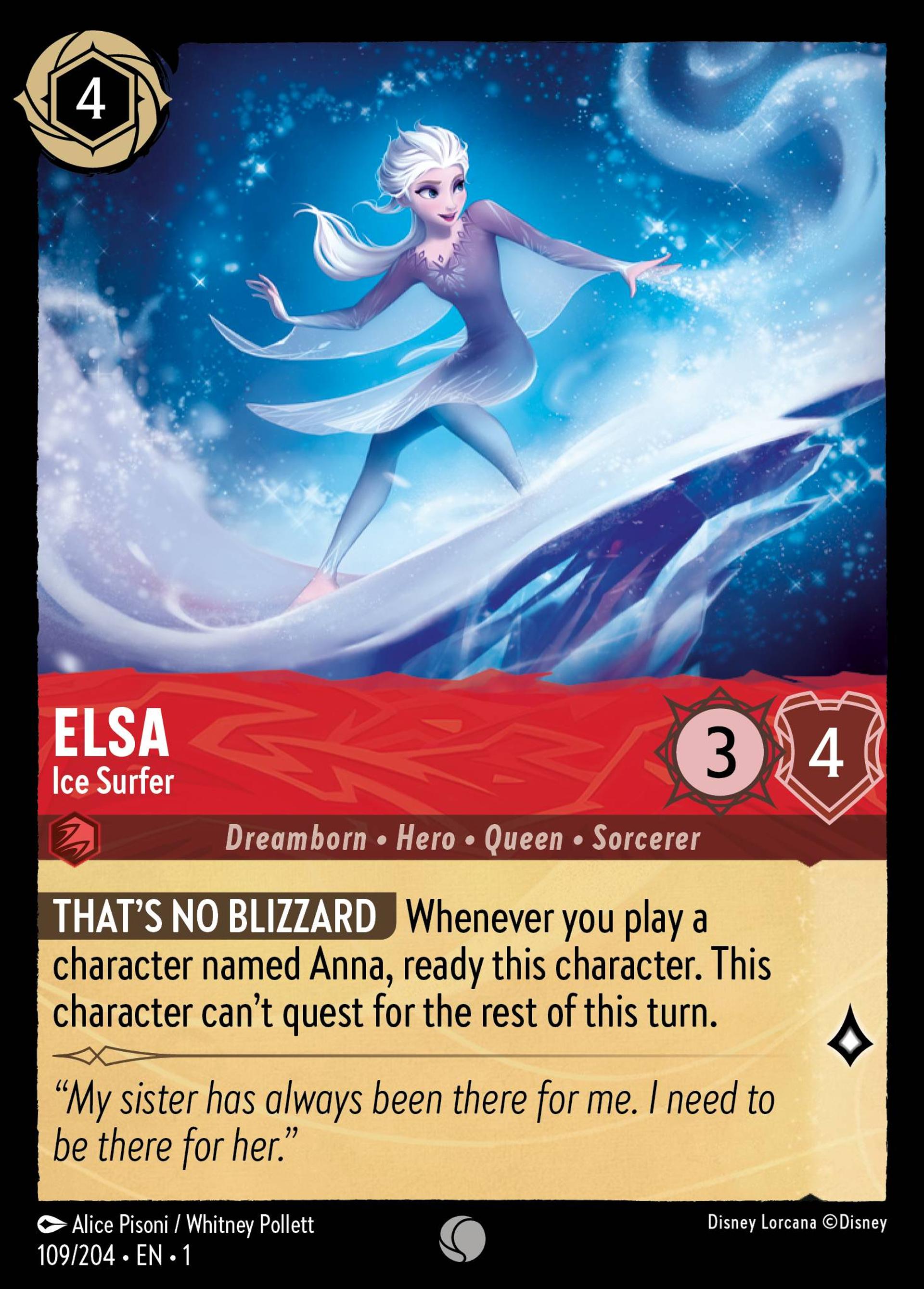 Elsa - Ice Surfer — The First Chapter — Lorcana