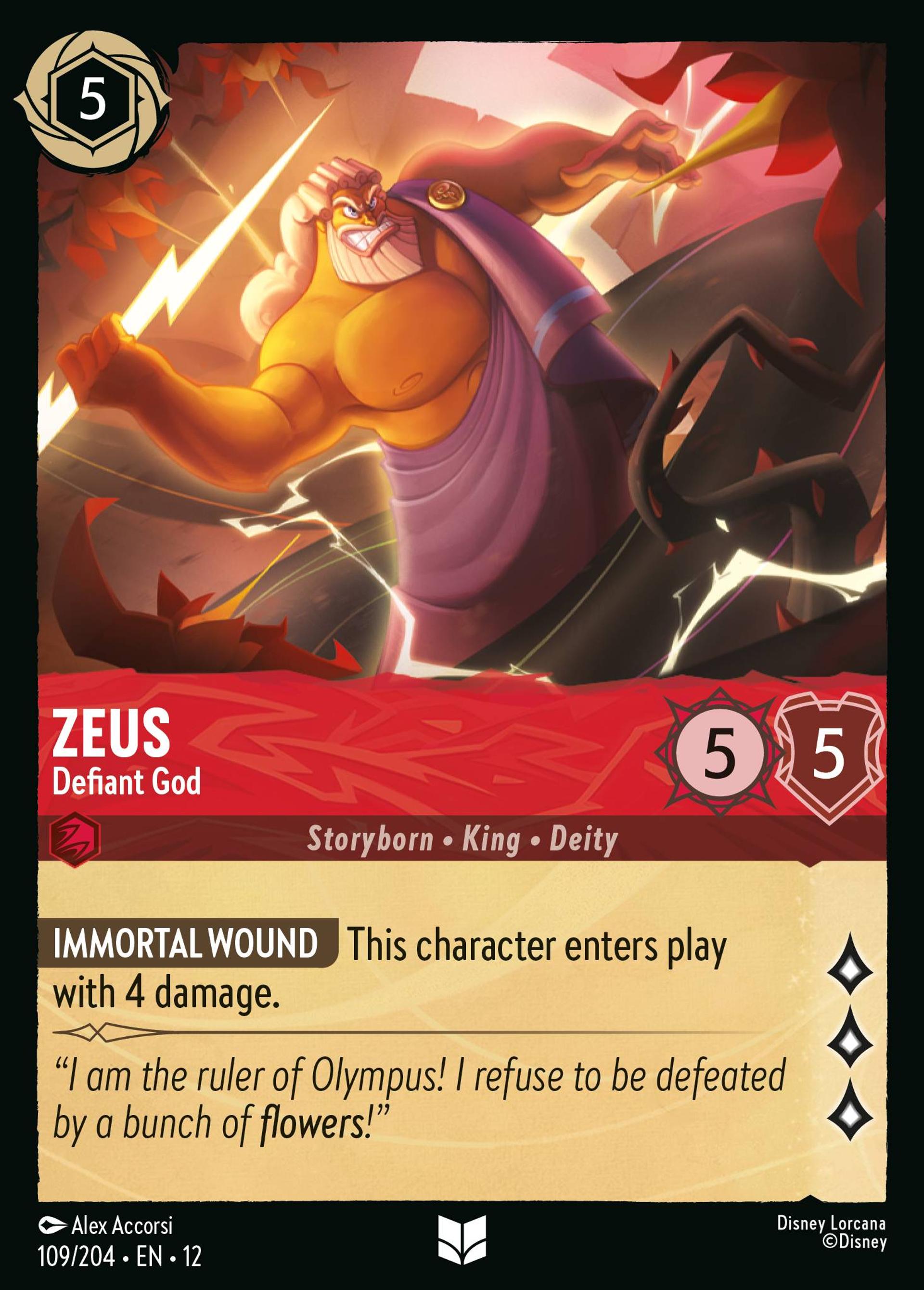 Zeus - Dieu intraitable — Wilds Unknown — Lorcana