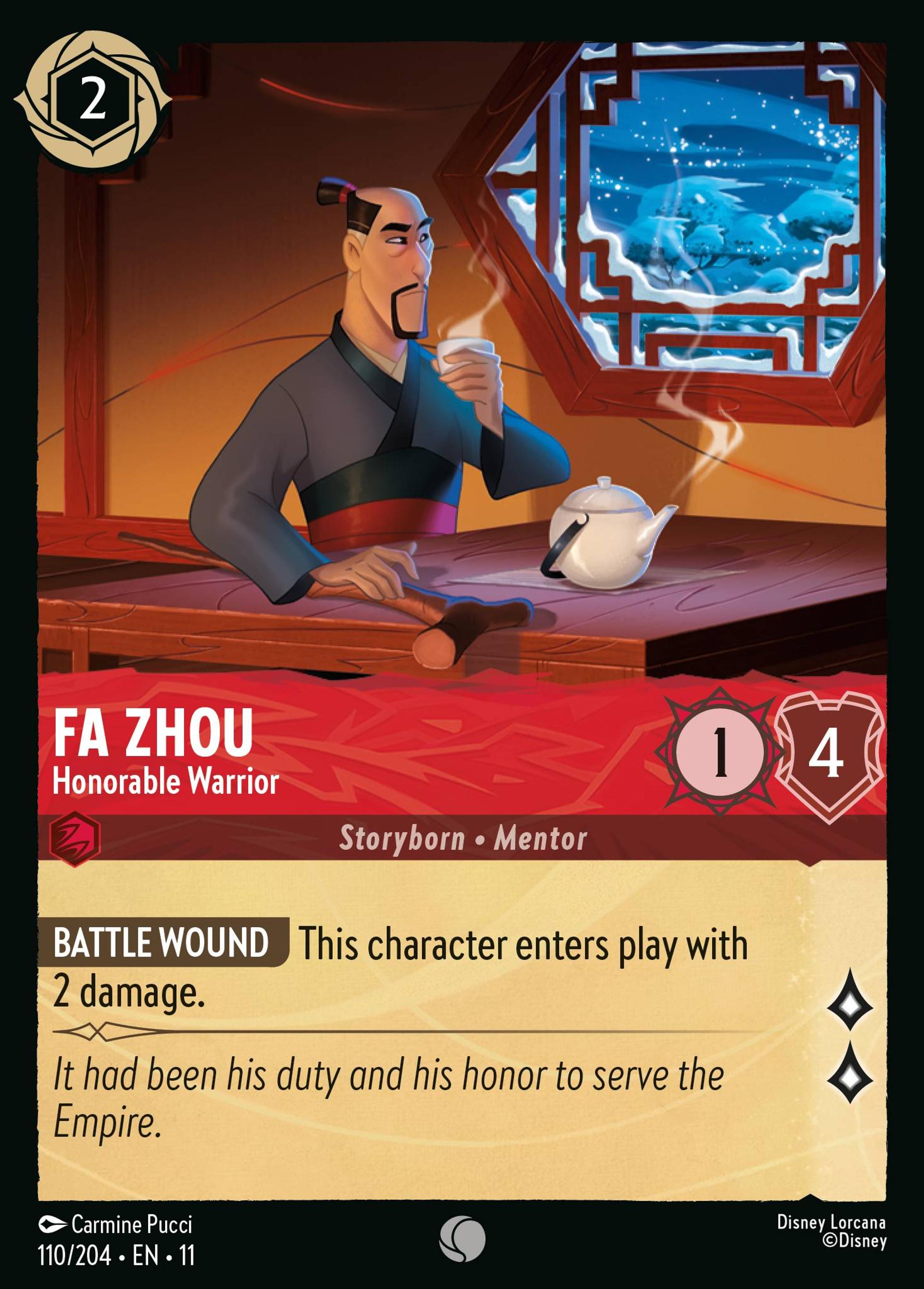 Fa Zhou - Guerrier honorable — Winterspell — Lorcana