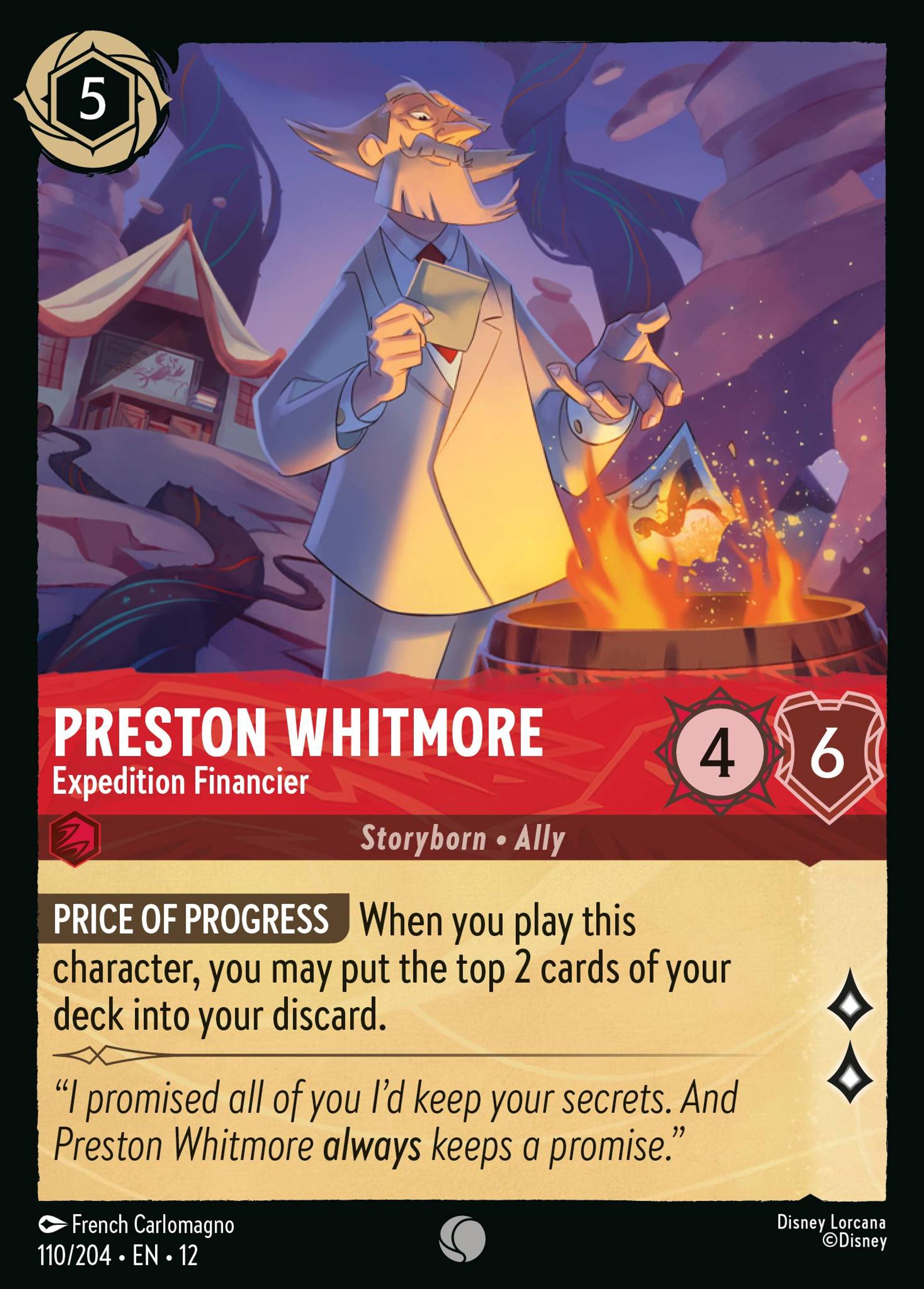 Preston Whitmore - Financeur de l'expédition — Wilds Unknown — Lorcana